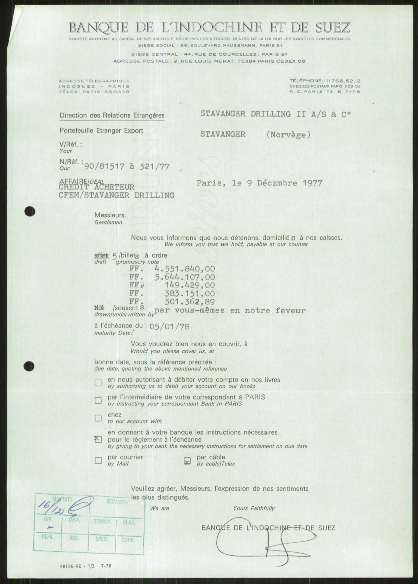 Pa 1503 - Stavanger Drilling AS, AV/SAST-A-101906/D/L0001: Korrespondanse og saksdokumenter, 1973-1982, p. 629