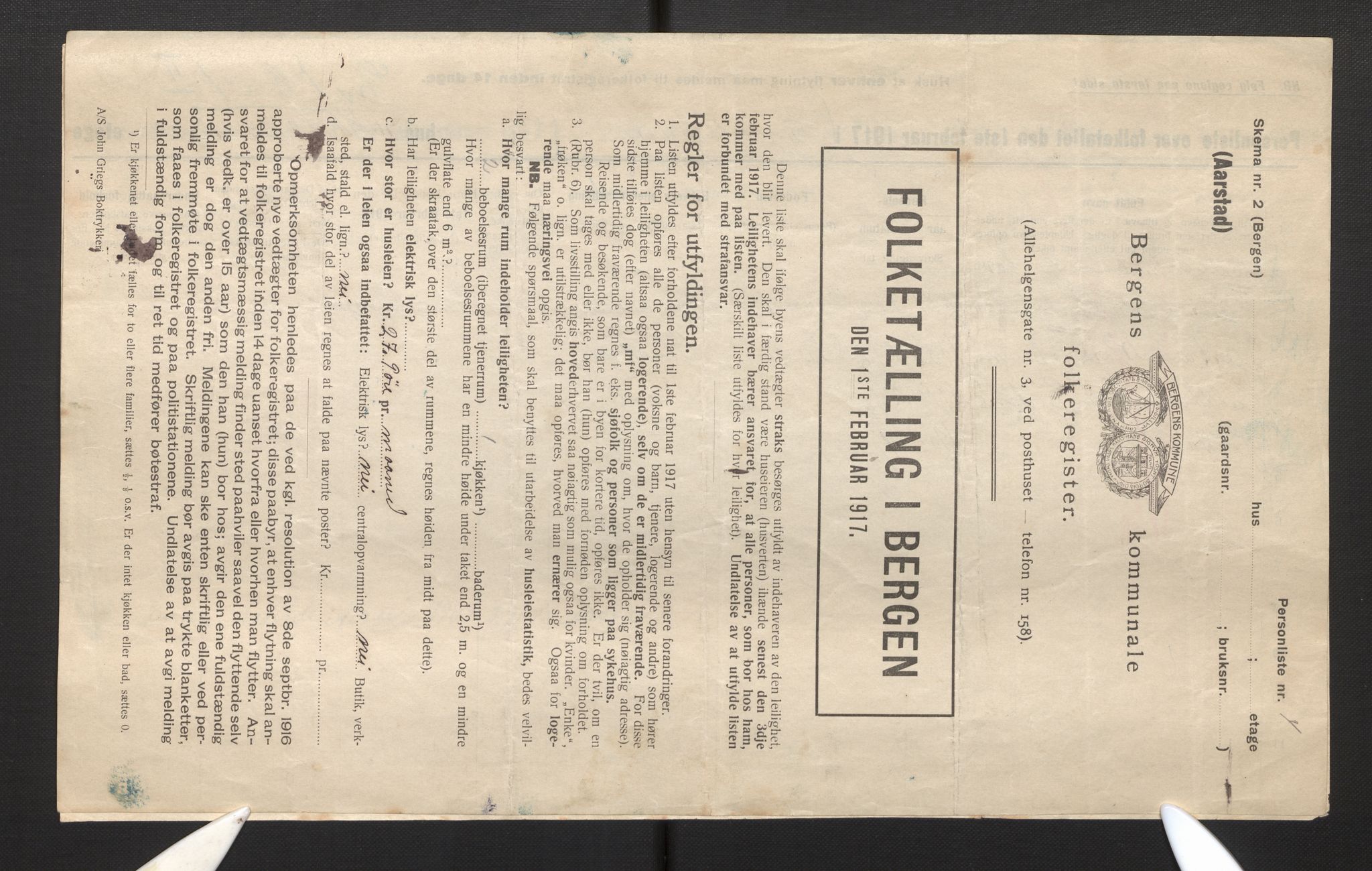 SAB, Municipal Census 1917 for Bergen, 1917, p. 46682