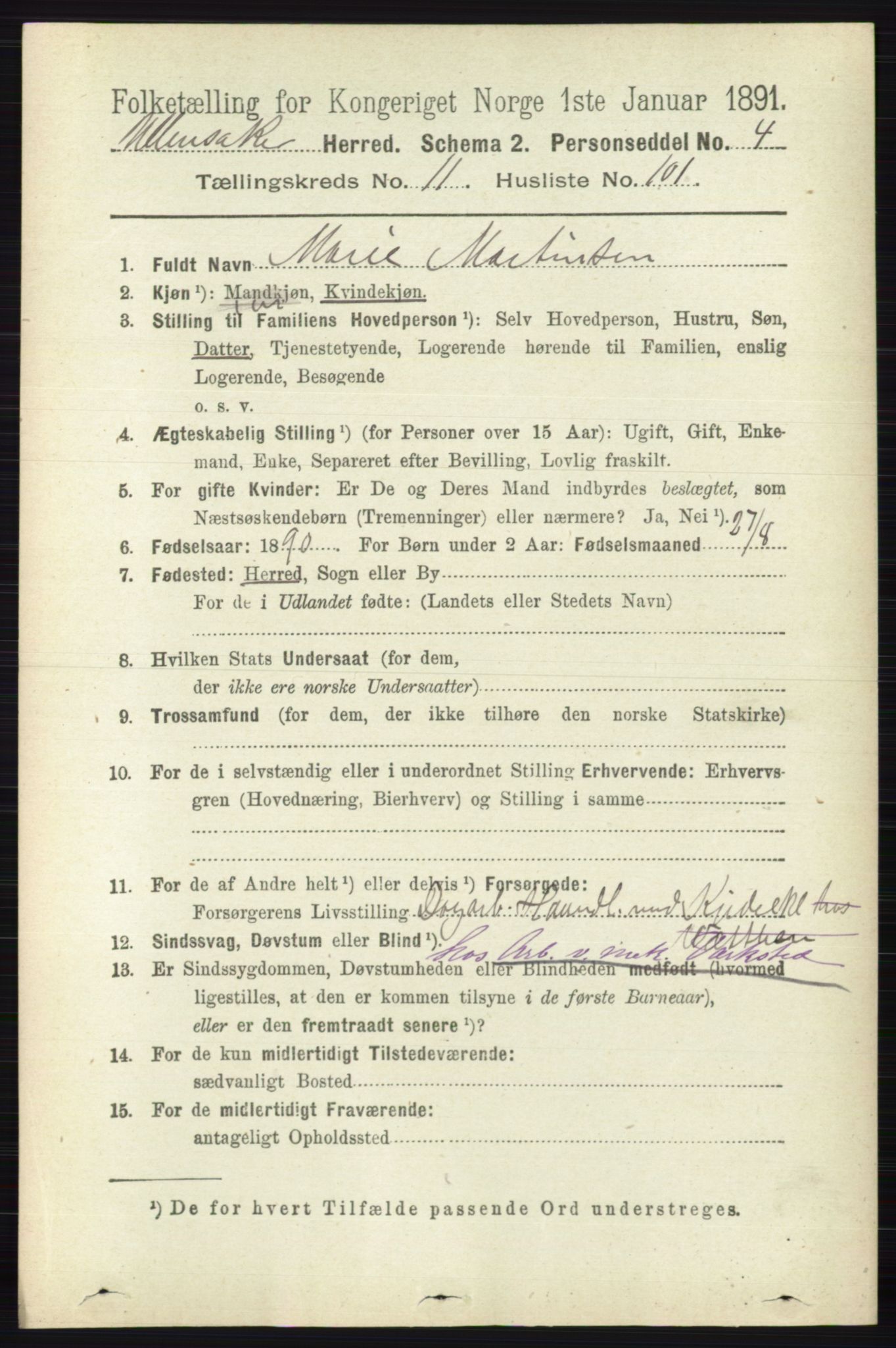 RA, 1891 census for 0235 Ullensaker, 1891, p. 5486