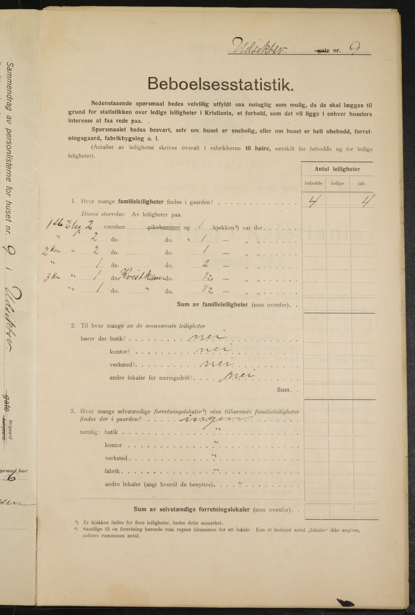 OBA, Municipal Census 1915 for Kristiania, 1915, p. 121964