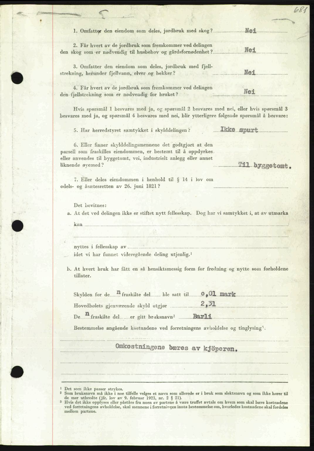 Nordmøre sorenskriveri, AV/SAT-A-4132/1/2/2Ca: Mortgage book no. A116, 1950-1950, Diary no: : 3412/1950