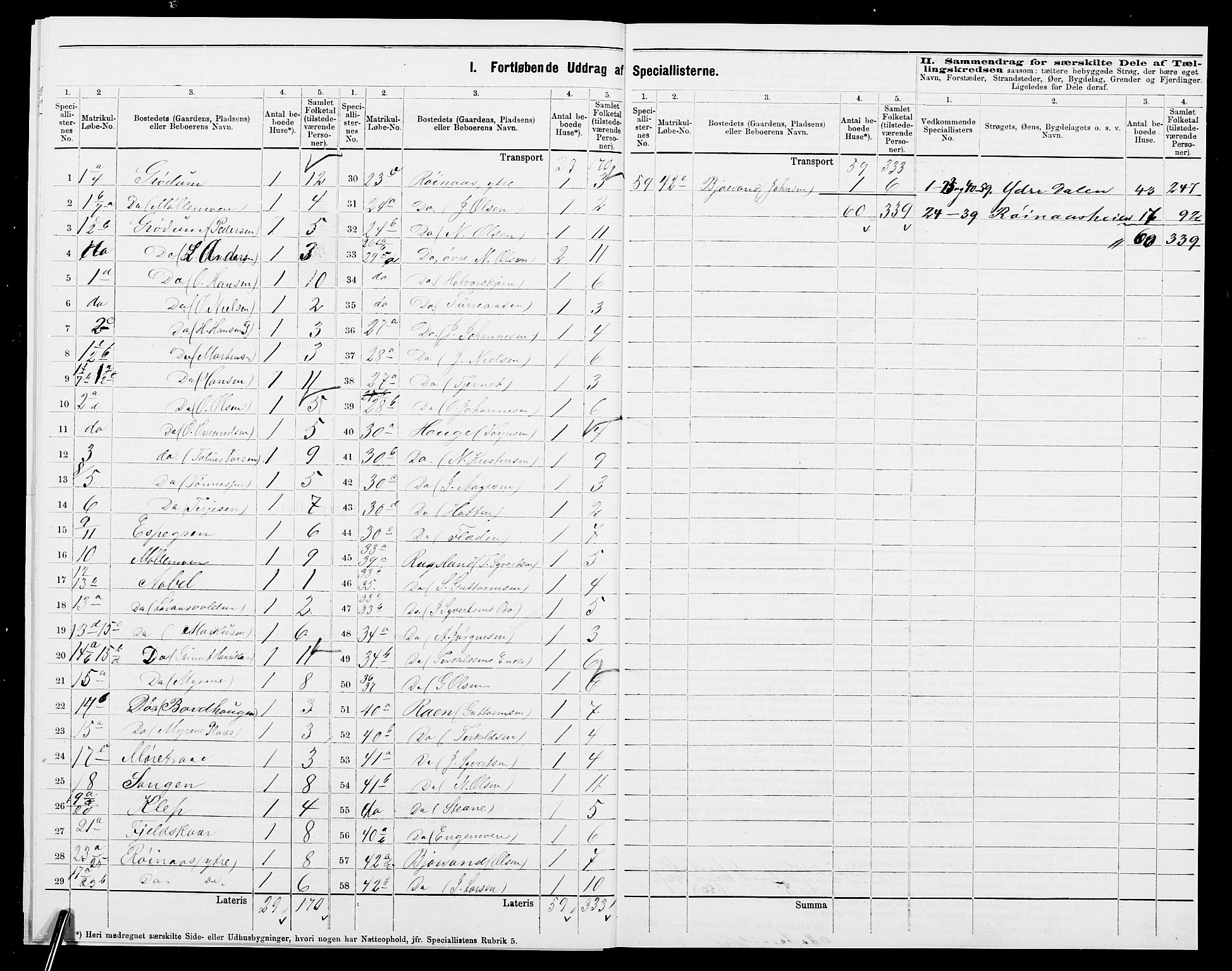 SAK, 1875 census for 1013P Tveit, 1875, p. 45