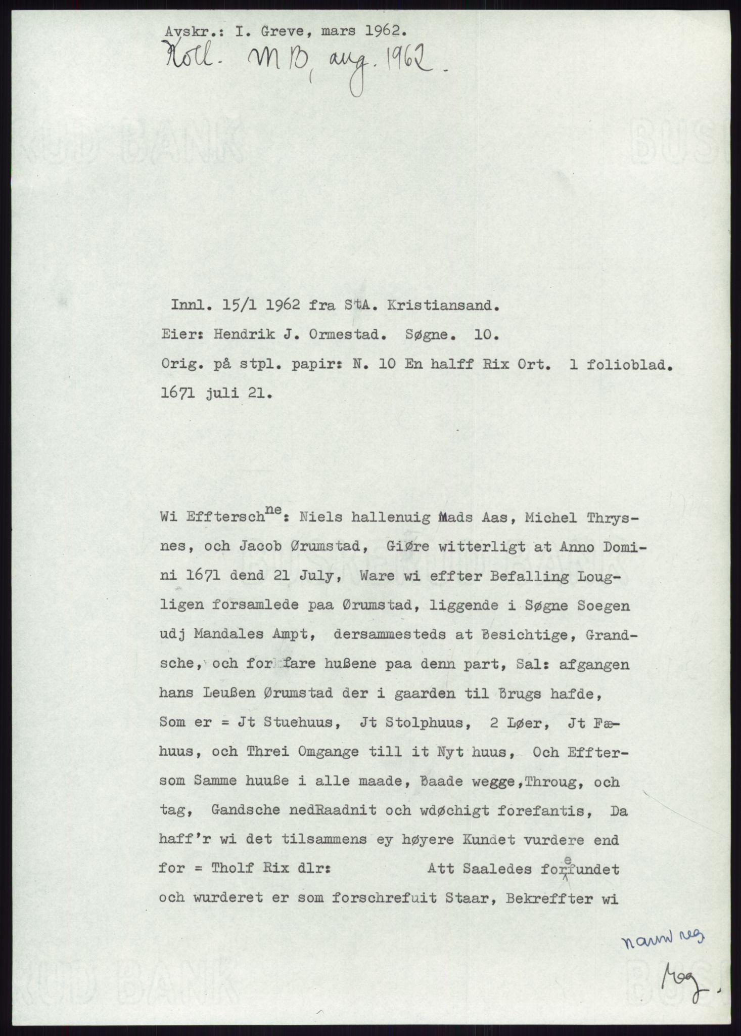 Samlinger til kildeutgivelse, Diplomavskriftsamlingen, RA/EA-4053/H/Ha, p. 2232