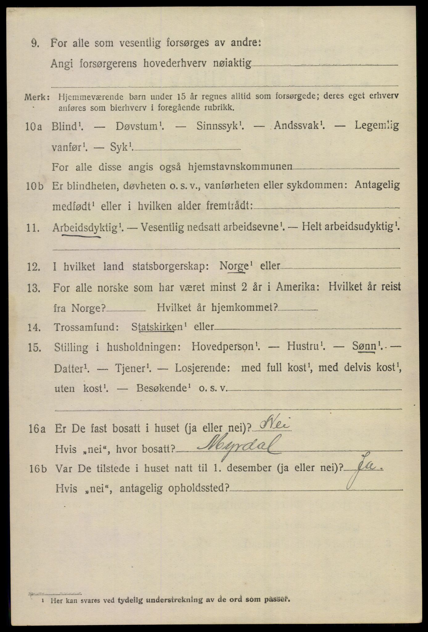 SAKO, 1920 census for Gol, 1920, p. 2215
