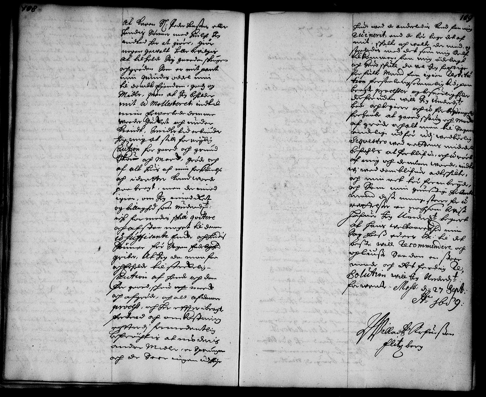 Stattholderembetet 1572-1771, AV/RA-EA-2870/Ae/L0007: Supplikasjons- og resolusjonsprotokoll, 1689-1691, p. 108-109