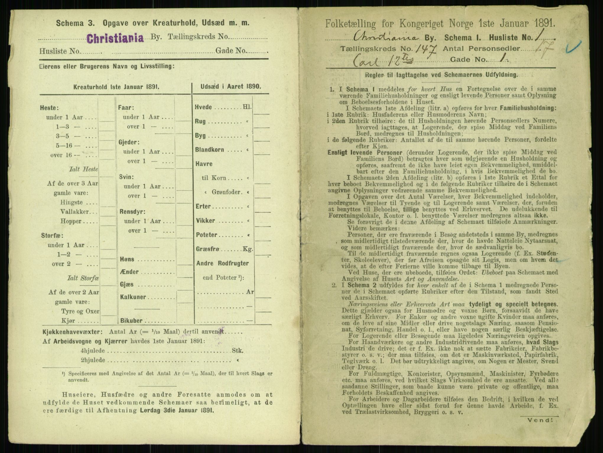 RA, 1891 census for 0301 Kristiania, 1891, p. 81525