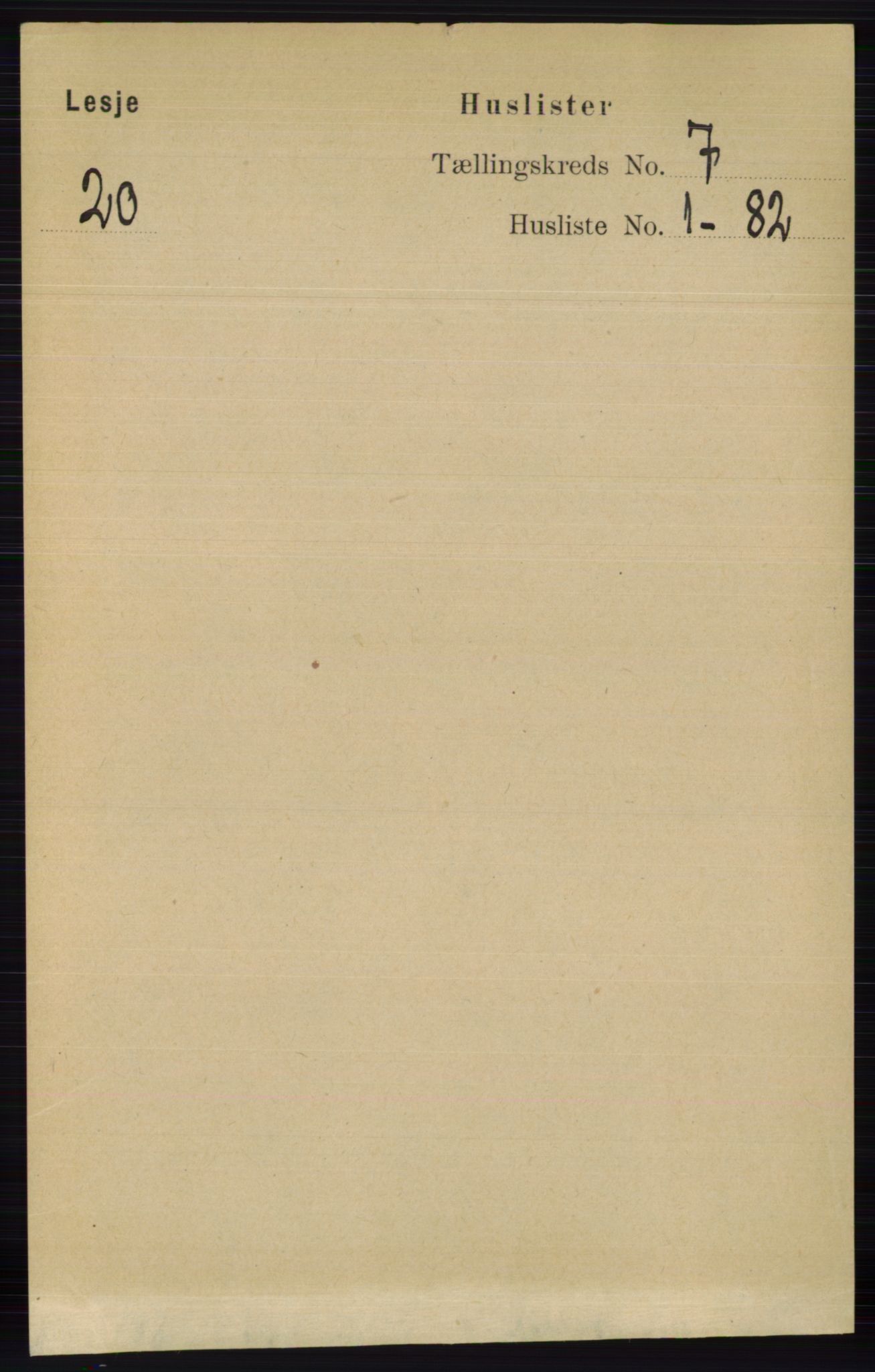 RA, 1891 census for 0512 Lesja, 1891, p. 2407