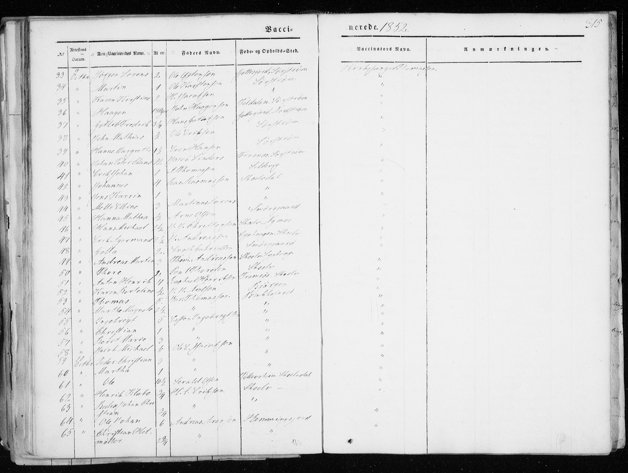 Tranøy sokneprestkontor, AV/SATØ-S-1313/I/Ia/Iaa/L0006kirke: Parish register (official) no. 6, 1844-1855, p. 315