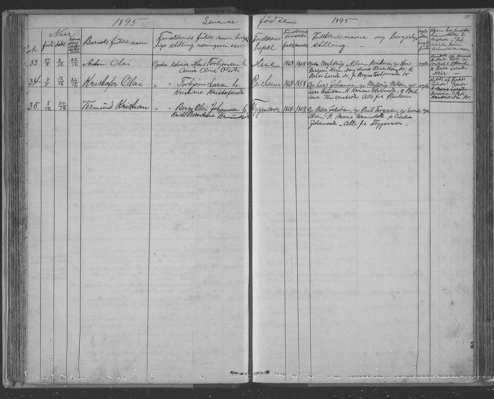 Tysnes sokneprestembete, AV/SAB-A-78601/H/Hab: Parish register (copy) no. E 2, 1875-1897, p. 80