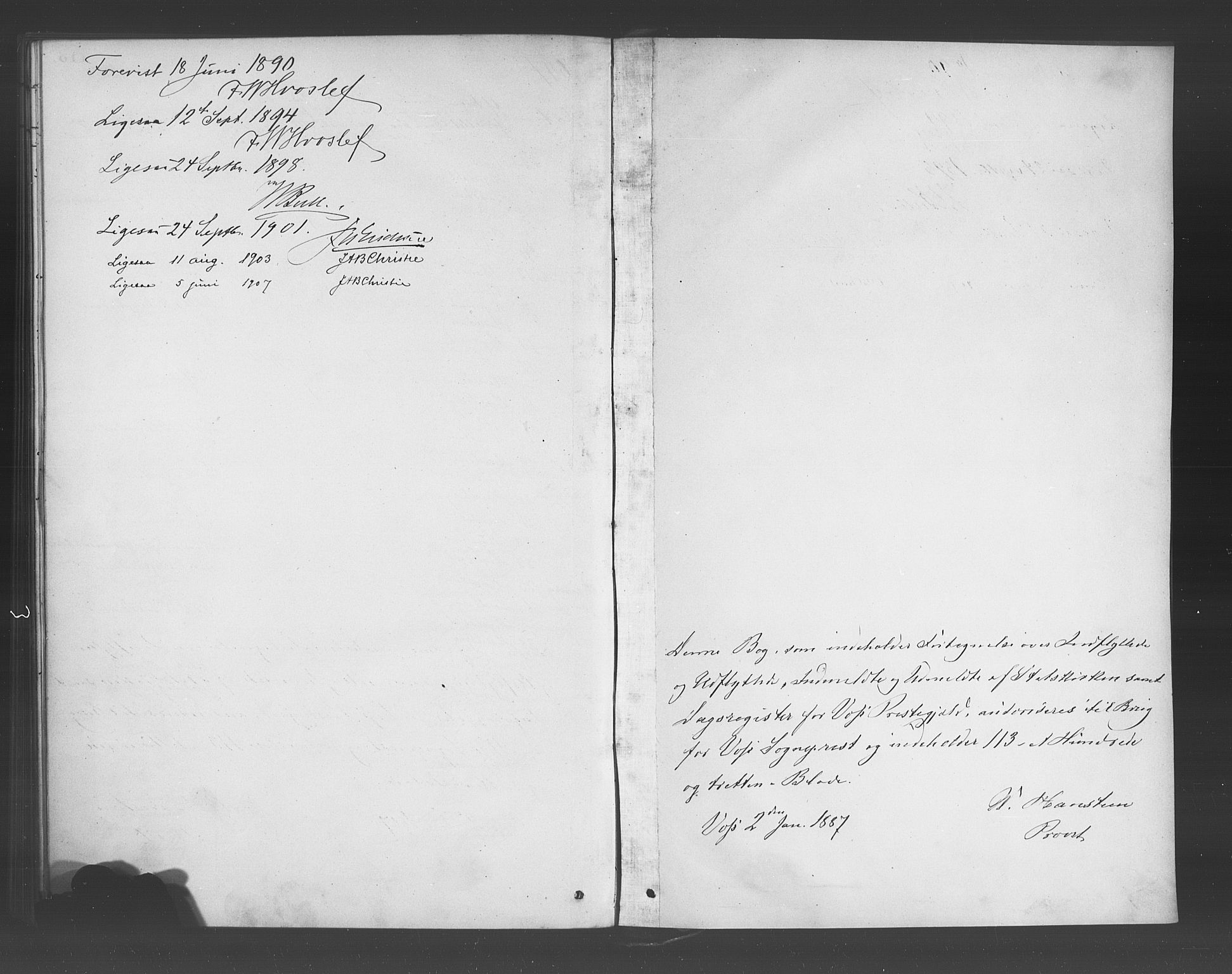 Voss sokneprestembete, SAB/A-79001/H/Haa: Parish register (official) no. E 1, 1887-1928