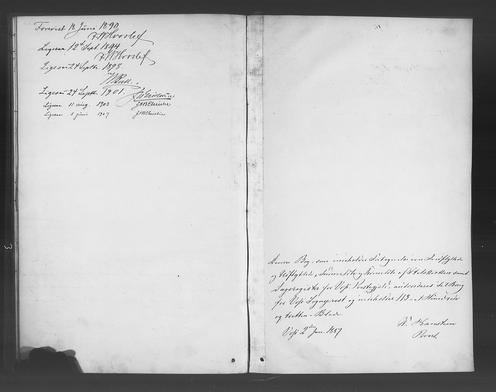 Voss sokneprestembete, AV/SAB-A-79001/H/Haa: Parish register (official) no. E 1, 1887-1928