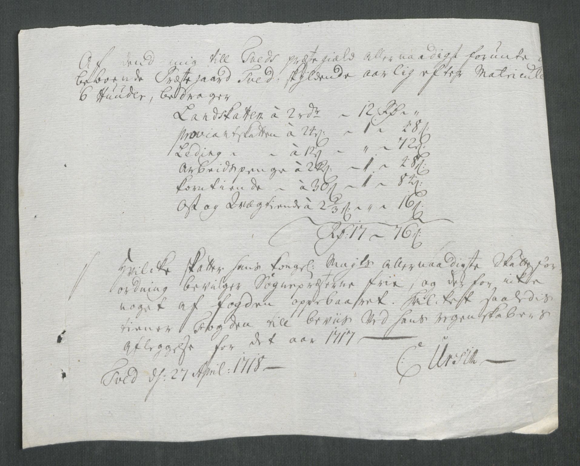 Rentekammeret inntil 1814, Reviderte regnskaper, Fogderegnskap, AV/RA-EA-4092/R43/L2561: Fogderegnskap Lista og Mandal, 1717, p. 214