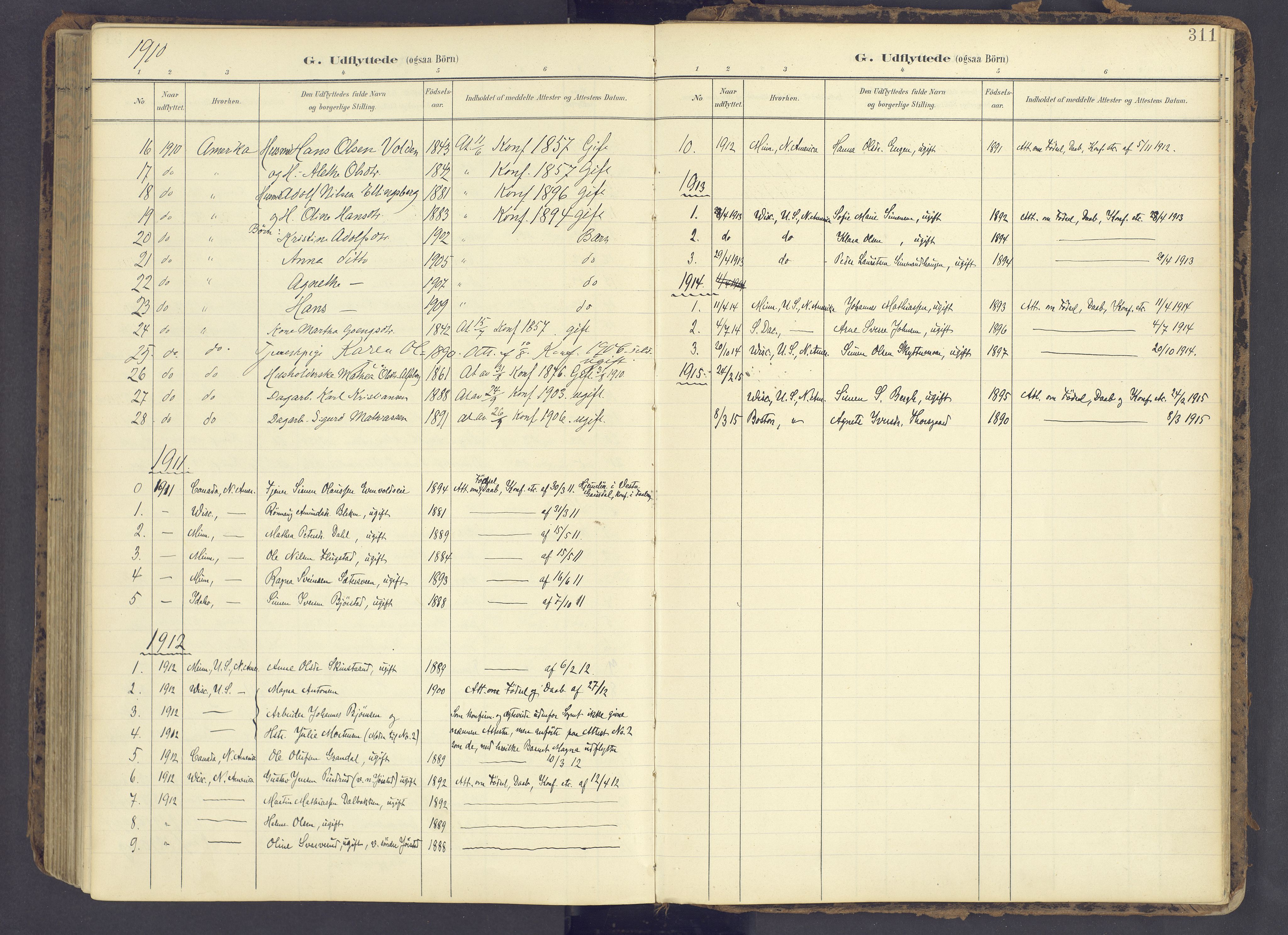 Fåberg prestekontor, AV/SAH-PREST-086/H/Ha/Haa/L0012: Parish register (official) no. 12, 1899-1915, p. 311