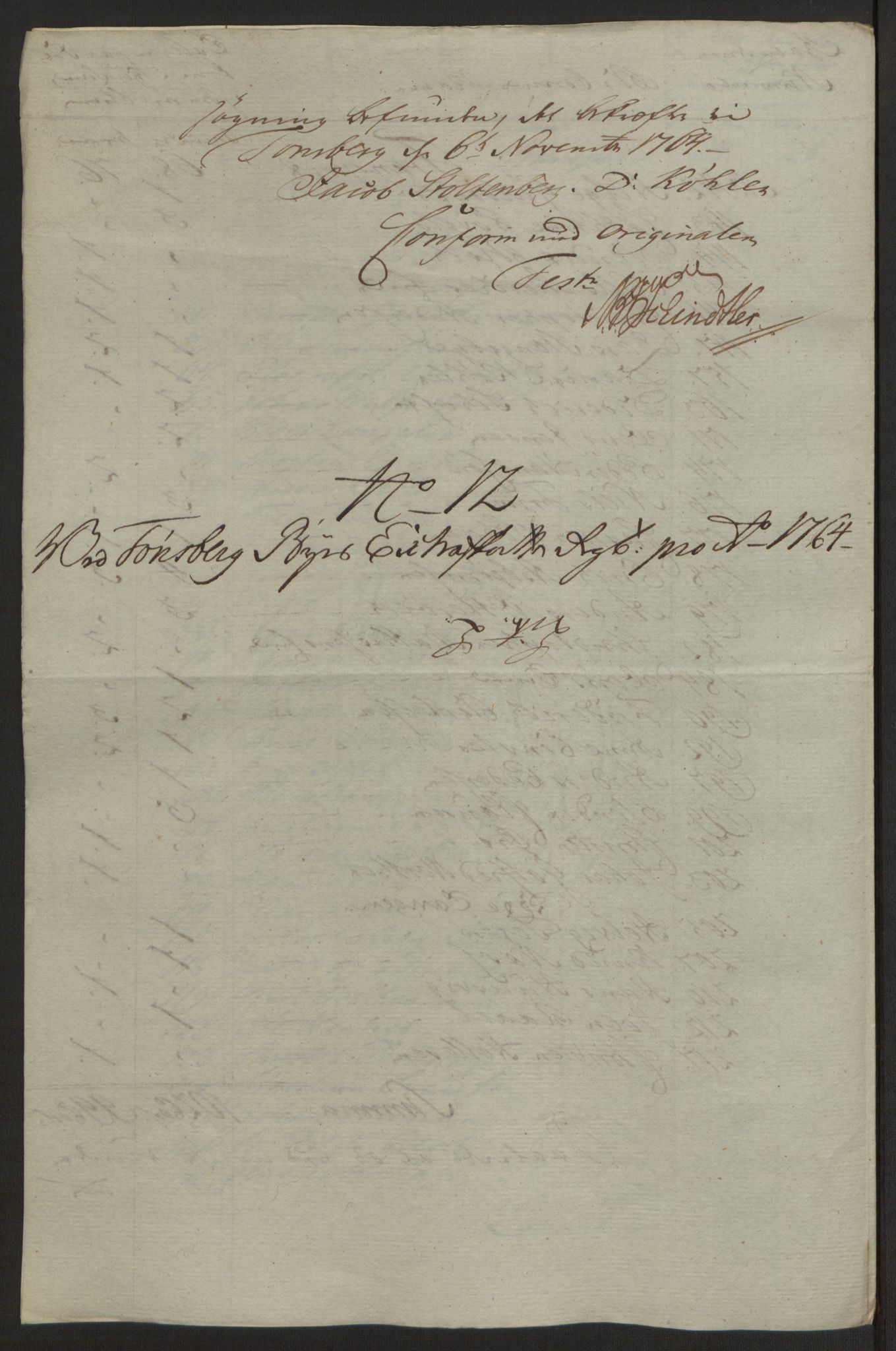 Rentekammeret inntil 1814, Reviderte regnskaper, Byregnskaper, AV/RA-EA-4066/R/Rh/L0162/0001: [H4] Kontribusjonsregnskap / Ekstraskatt, Tønsberg, 1762-1772, p. 176