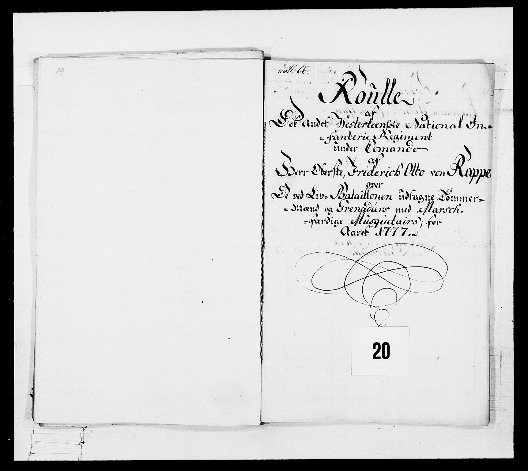 Generalitets- og kommissariatskollegiet, Det kongelige norske kommissariatskollegium, RA/EA-5420/E/Eh/L0106: 2. Vesterlenske nasjonale infanteriregiment, 1774-1780, p. 98