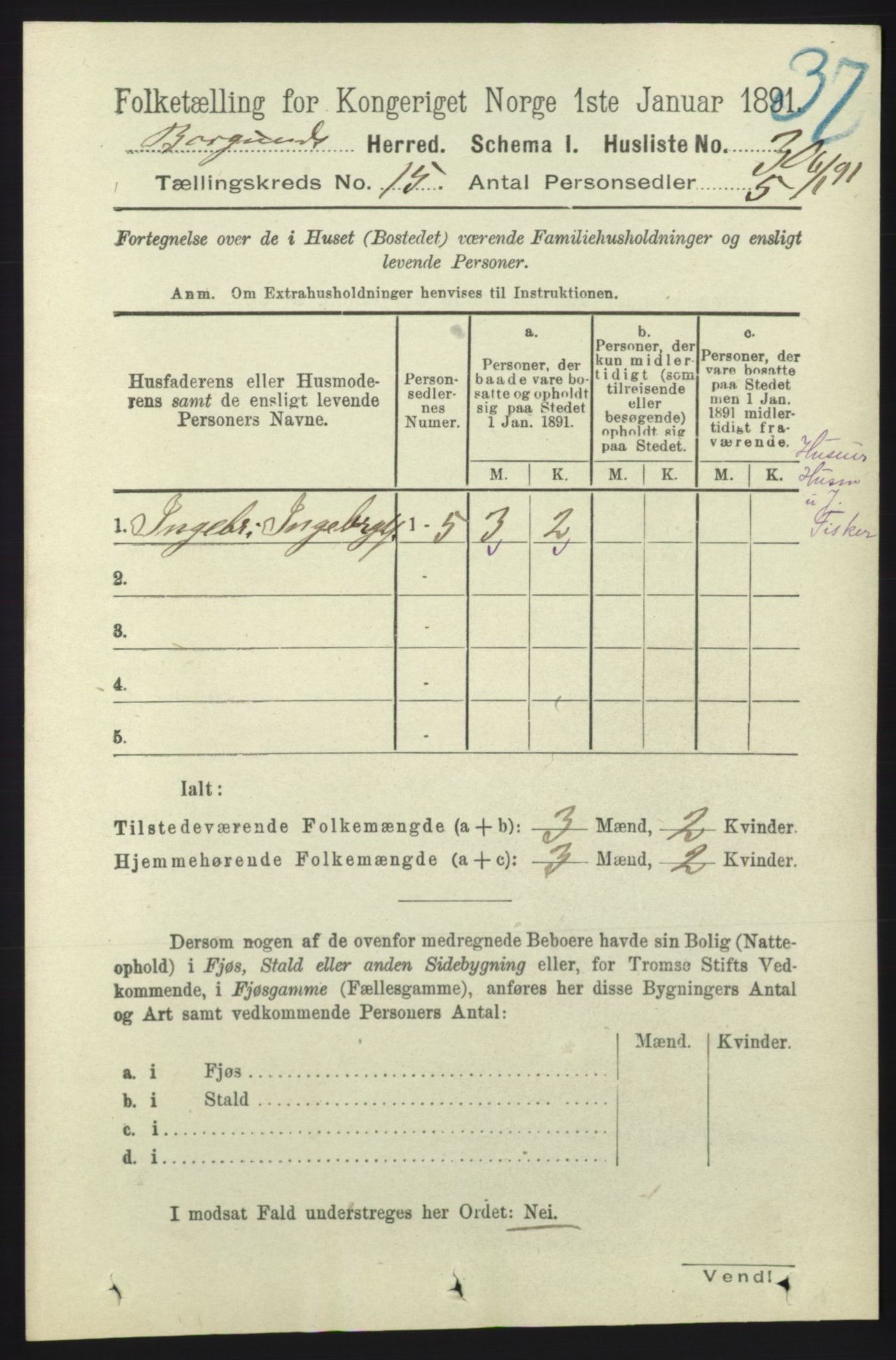 RA, 1891 census for 1531 Borgund, 1891, p. 4470