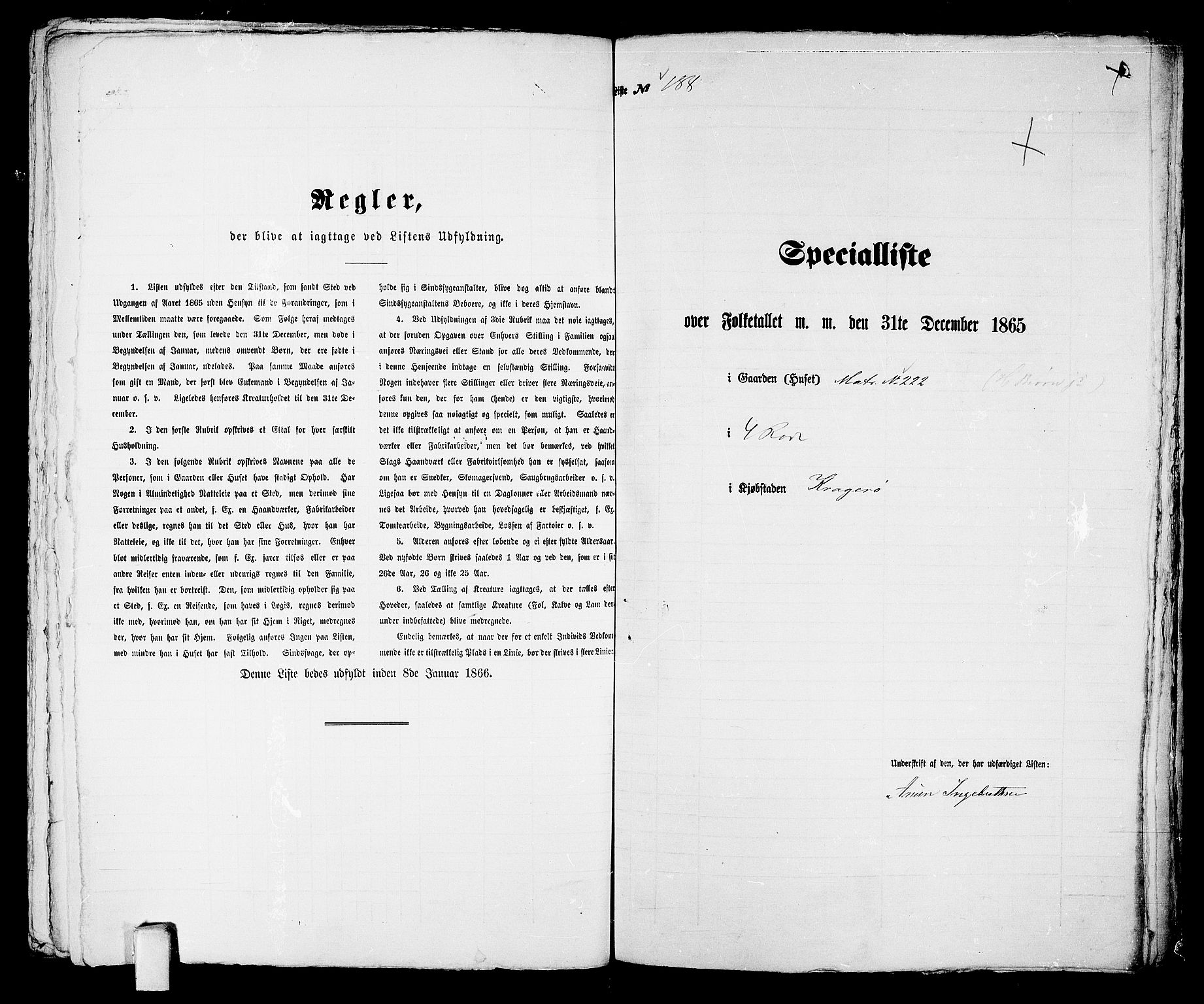 RA, 1865 census for Kragerø/Kragerø, 1865, p. 386