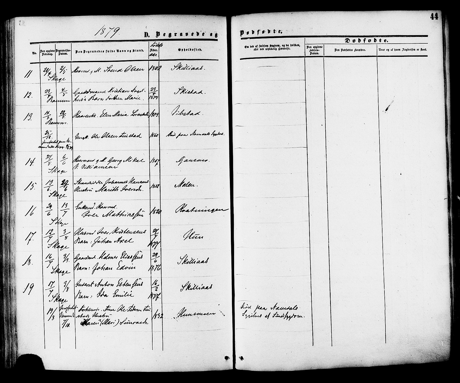 Ministerialprotokoller, klokkerbøker og fødselsregistre - Nord-Trøndelag, SAT/A-1458/764/L0553: Parish register (official) no. 764A08, 1858-1880, p. 44