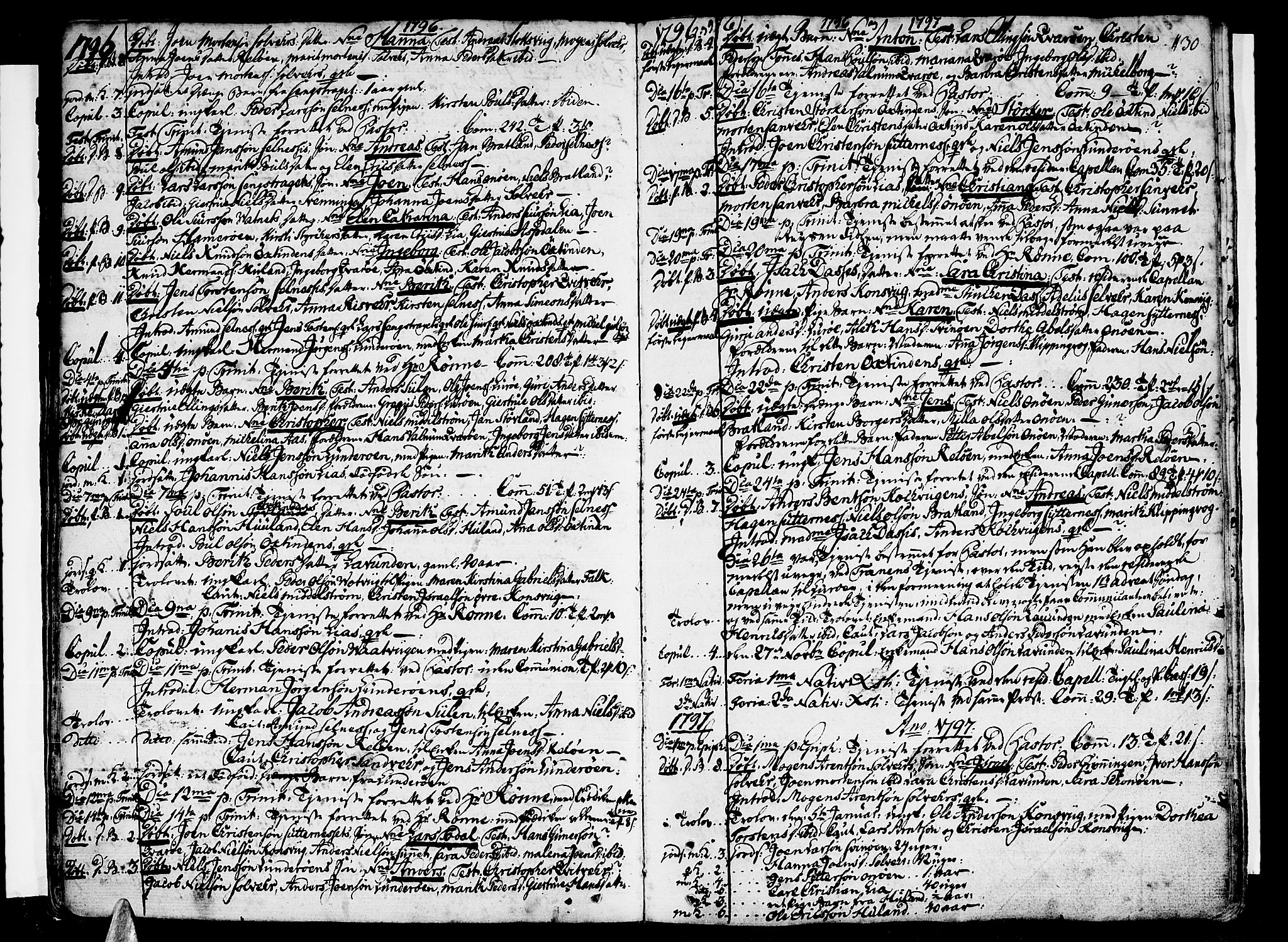 Ministerialprotokoller, klokkerbøker og fødselsregistre - Nordland, SAT/A-1459/839/L0563: Parish register (official) no. 839A01 /1, 1767-1824, p. 129-130