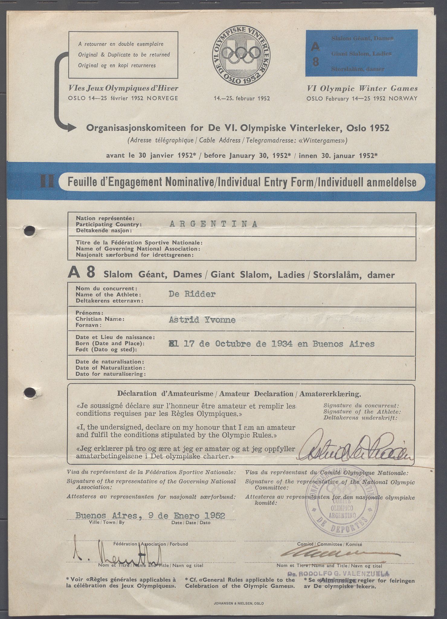 Organisasjonskomiteen for de VI. olympiske vinterleker, OBA/A-20130/H/Ha, 1951-1952, p. 533