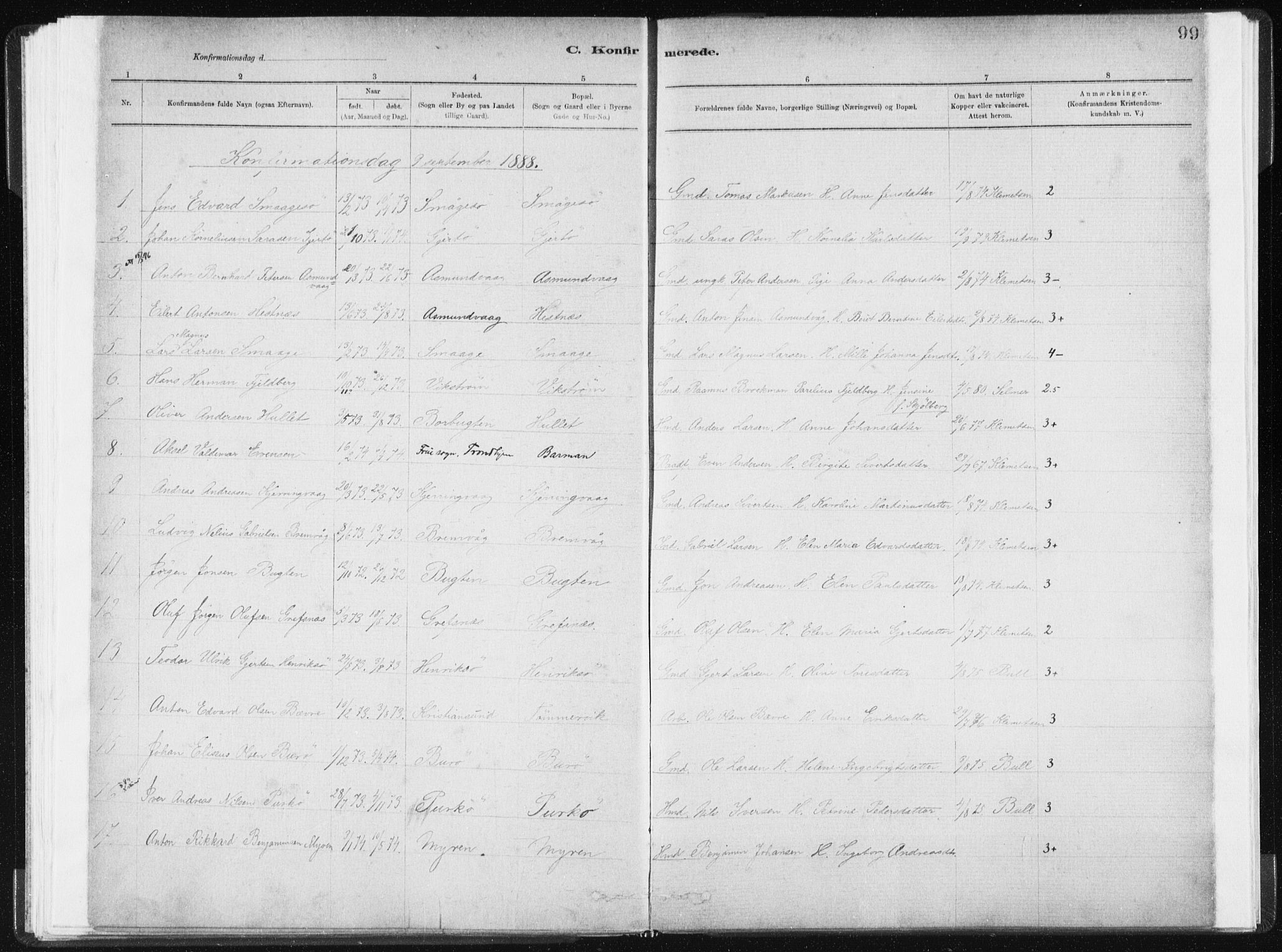 Ministerialprotokoller, klokkerbøker og fødselsregistre - Sør-Trøndelag, SAT/A-1456/634/L0533: Parish register (official) no. 634A09, 1882-1901, p. 99