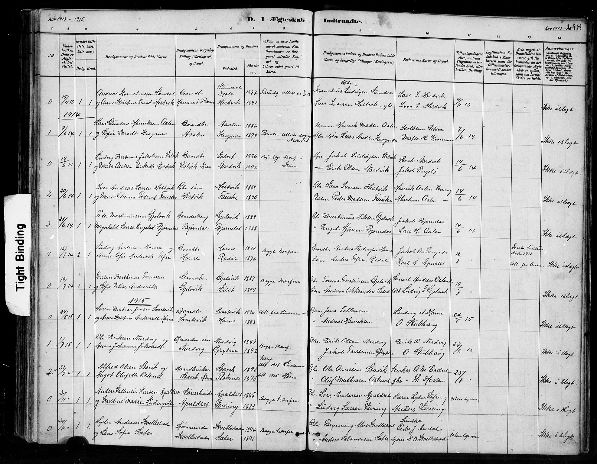 Førde sokneprestembete, SAB/A-79901/H/Hab/Habe/L0001: Parish register (copy) no. E 1, 1881-1920, p. 148