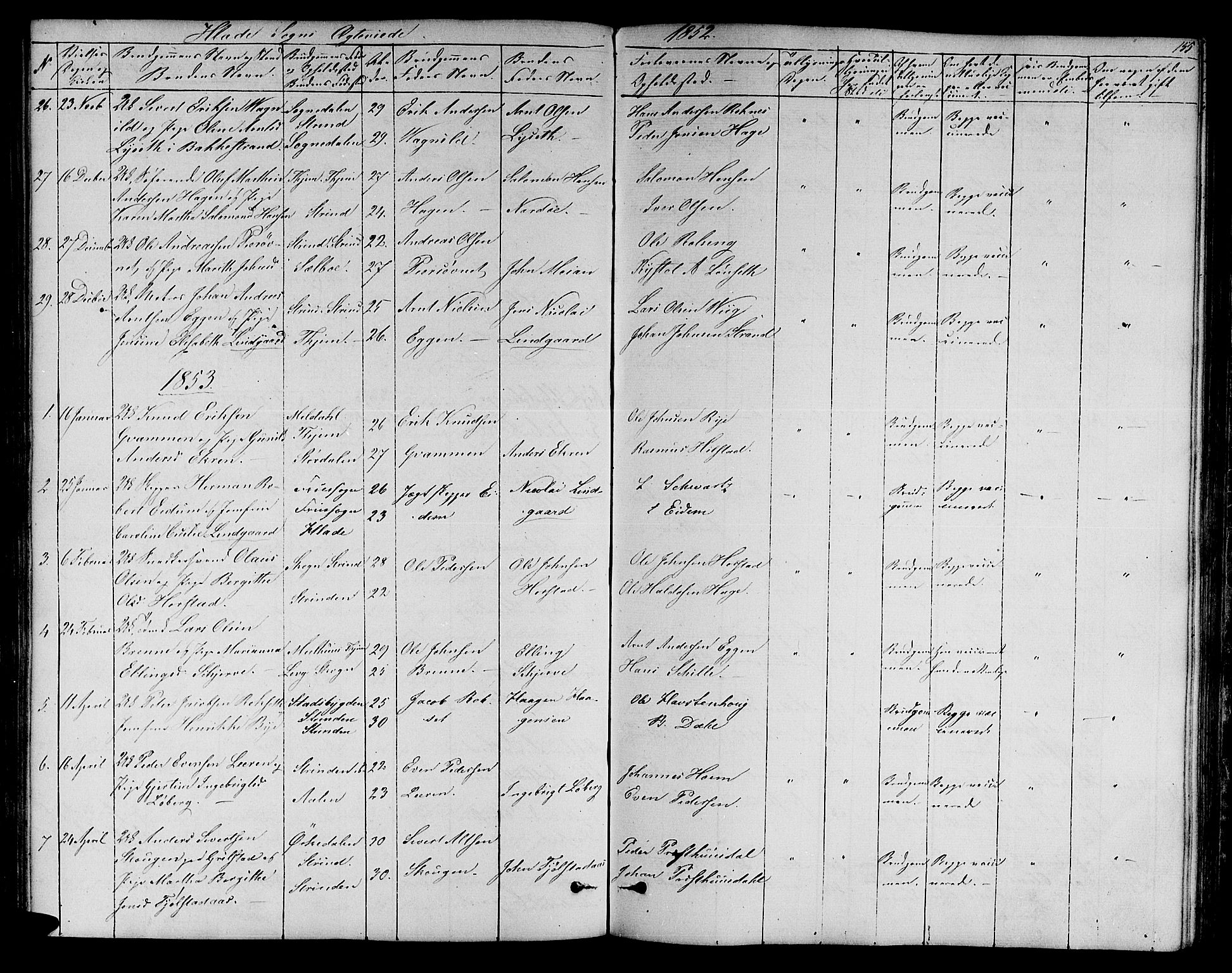 Ministerialprotokoller, klokkerbøker og fødselsregistre - Sør-Trøndelag, SAT/A-1456/606/L0310: Parish register (copy) no. 606C06, 1850-1859, p. 155
