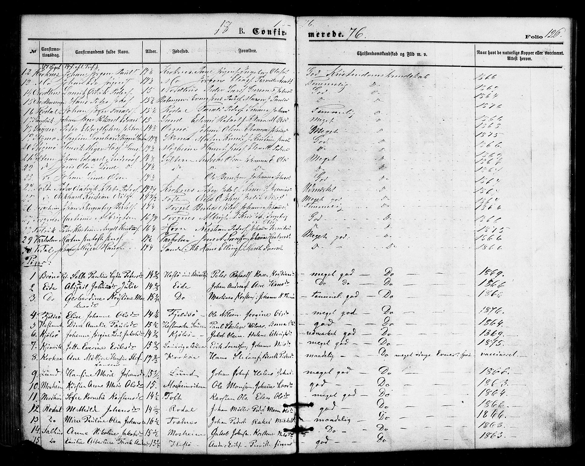 Ministerialprotokoller, klokkerbøker og fødselsregistre - Nordland, SAT/A-1459/813/L0199: Parish register (official) no. 813A09, 1875-1885, p. 126