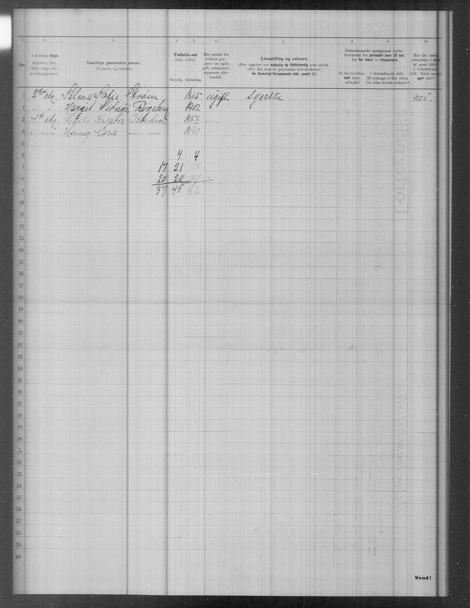 OBA, Municipal Census 1902 for Kristiania, 1902, p. 12309