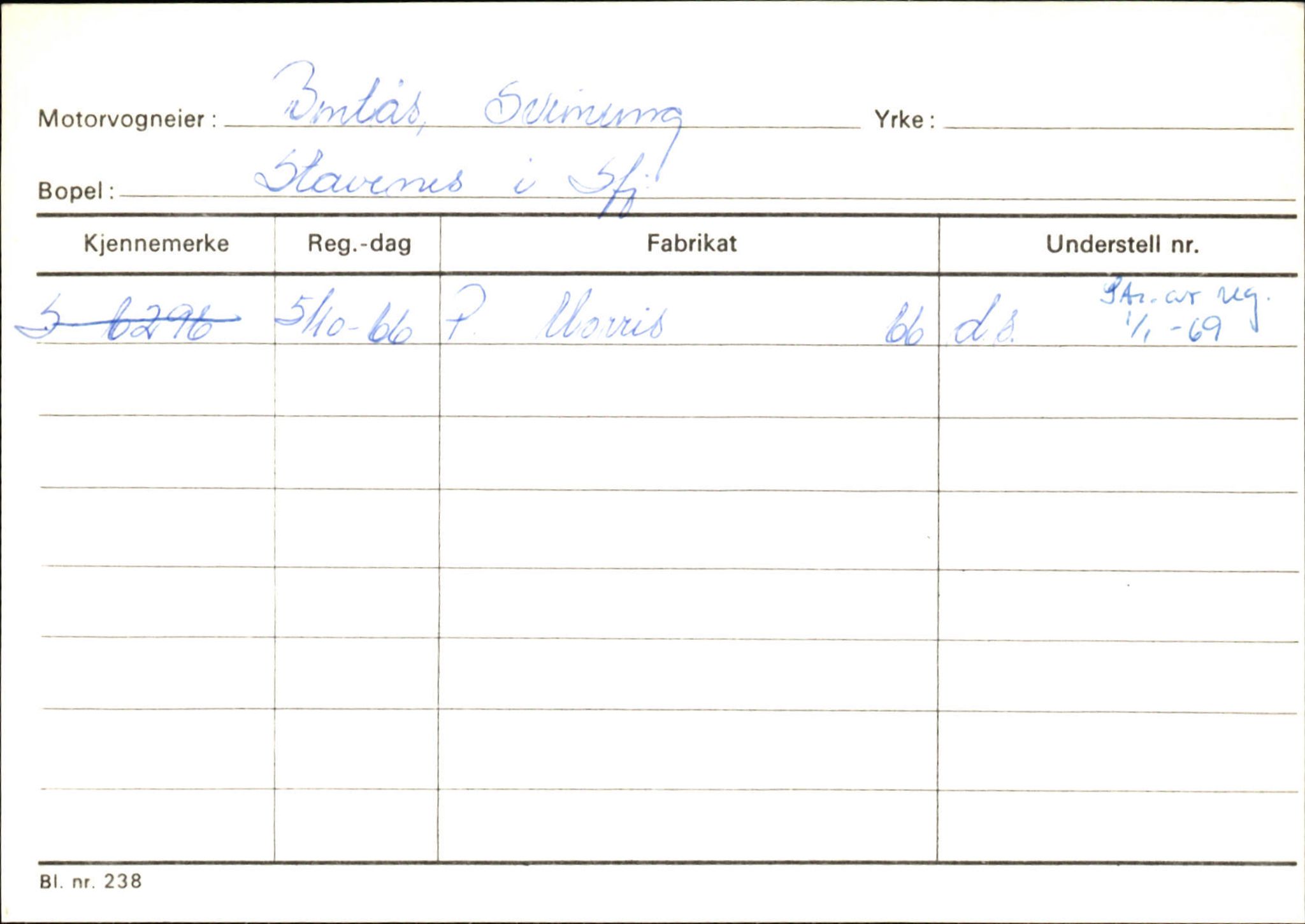 Statens vegvesen, Sogn og Fjordane vegkontor, AV/SAB-A-5301/4/F/L0132: Eigarregister Askvoll A-Å. Balestrand A-Å, 1945-1975, p. 103