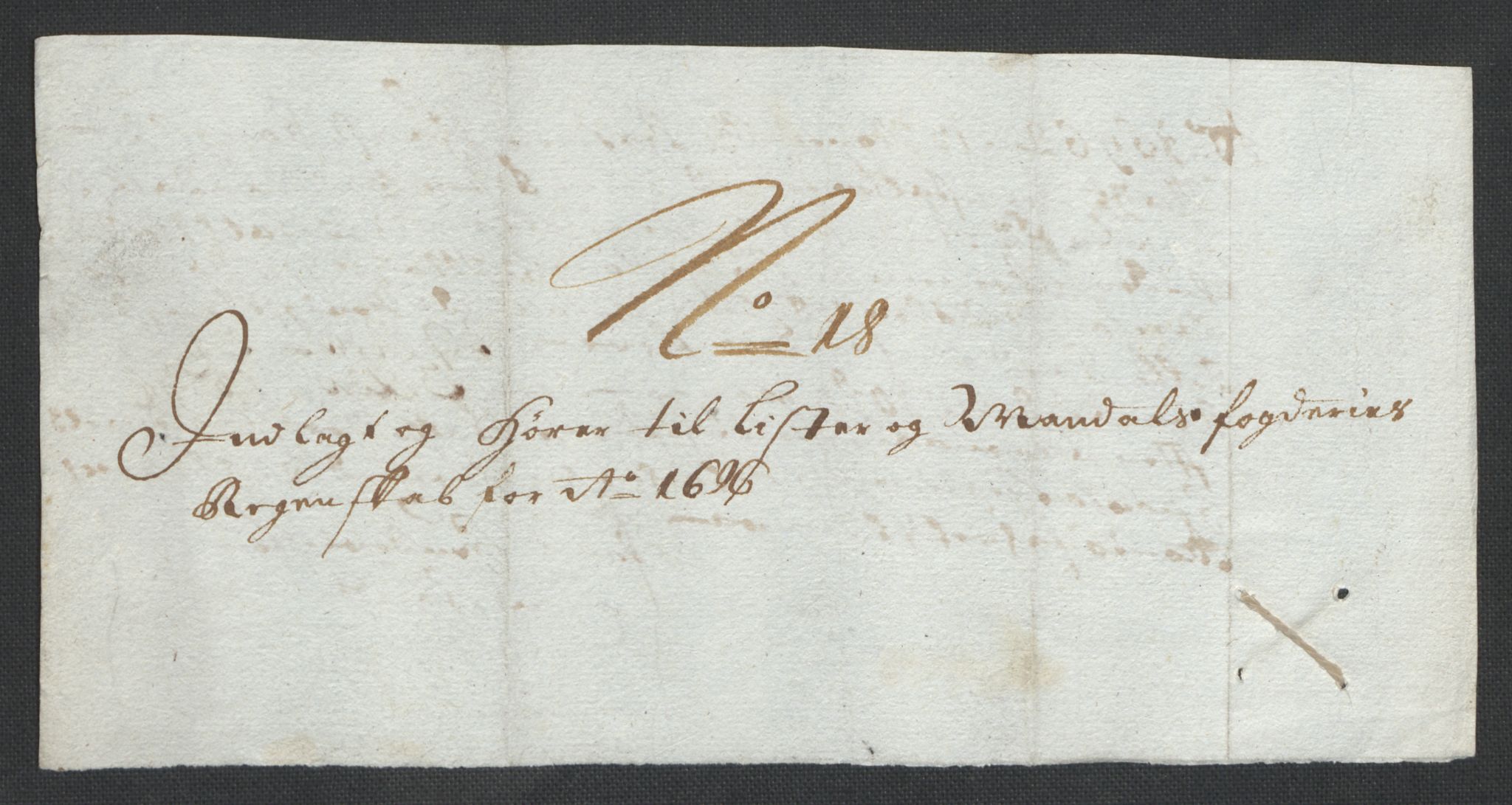 Rentekammeret inntil 1814, Reviderte regnskaper, Fogderegnskap, RA/EA-4092/R43/L2546: Fogderegnskap Lista og Mandal, 1696-1697, p. 100