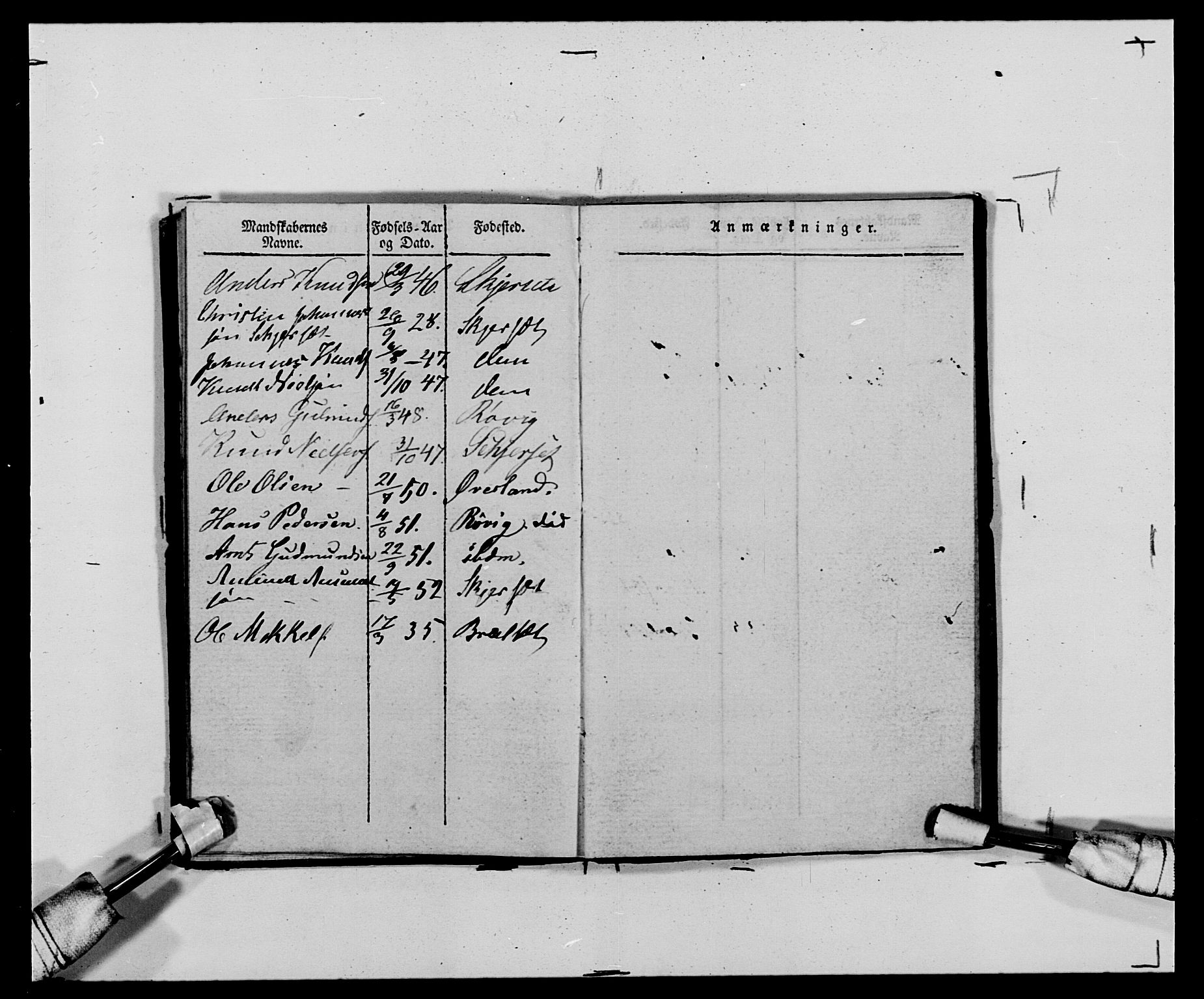 Generalitets- og kommissariatskollegiet, Det kongelige norske kommissariatskollegium, AV/RA-EA-5420/E/Eh/L0120: Tingvollske kompani, 1850-1870, p. 217