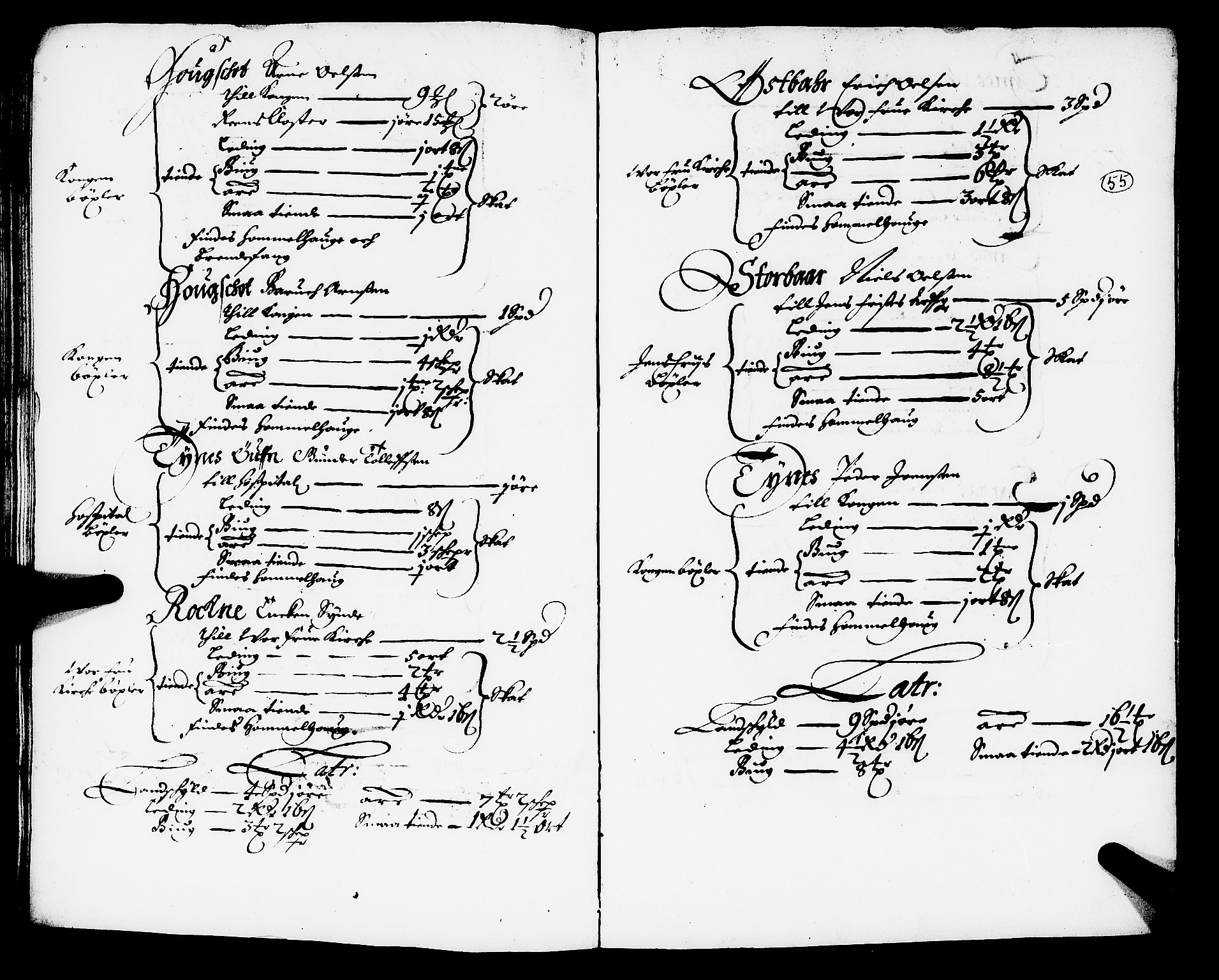 Rentekammeret inntil 1814, Realistisk ordnet avdeling, RA/EA-4070/N/Nb/Nba/L0054: Stjørdal len, 1669, p. 54b-55a