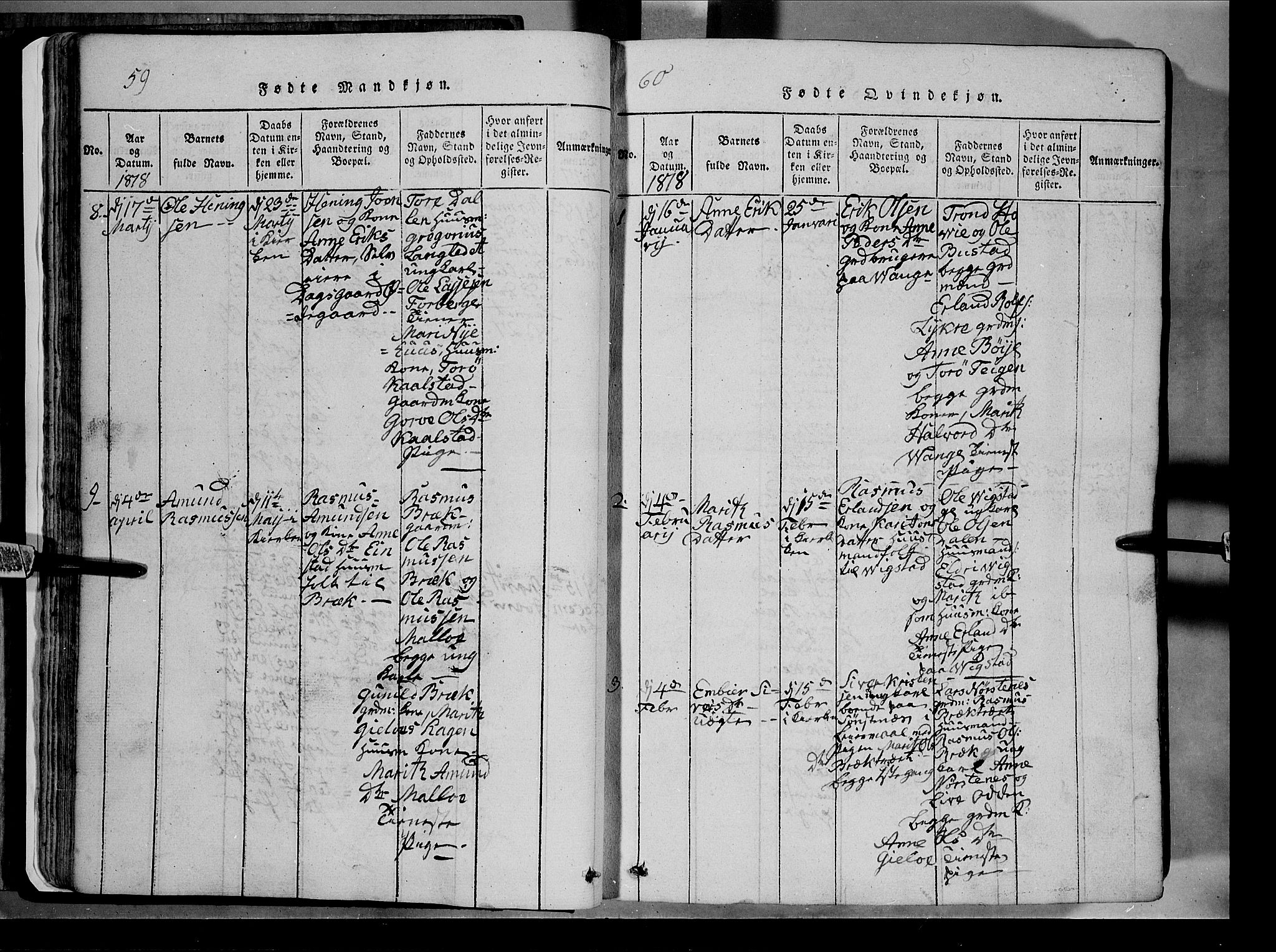 Lom prestekontor, SAH/PREST-070/L/L0003: Parish register (copy) no. 3, 1815-1844, p. 59-60