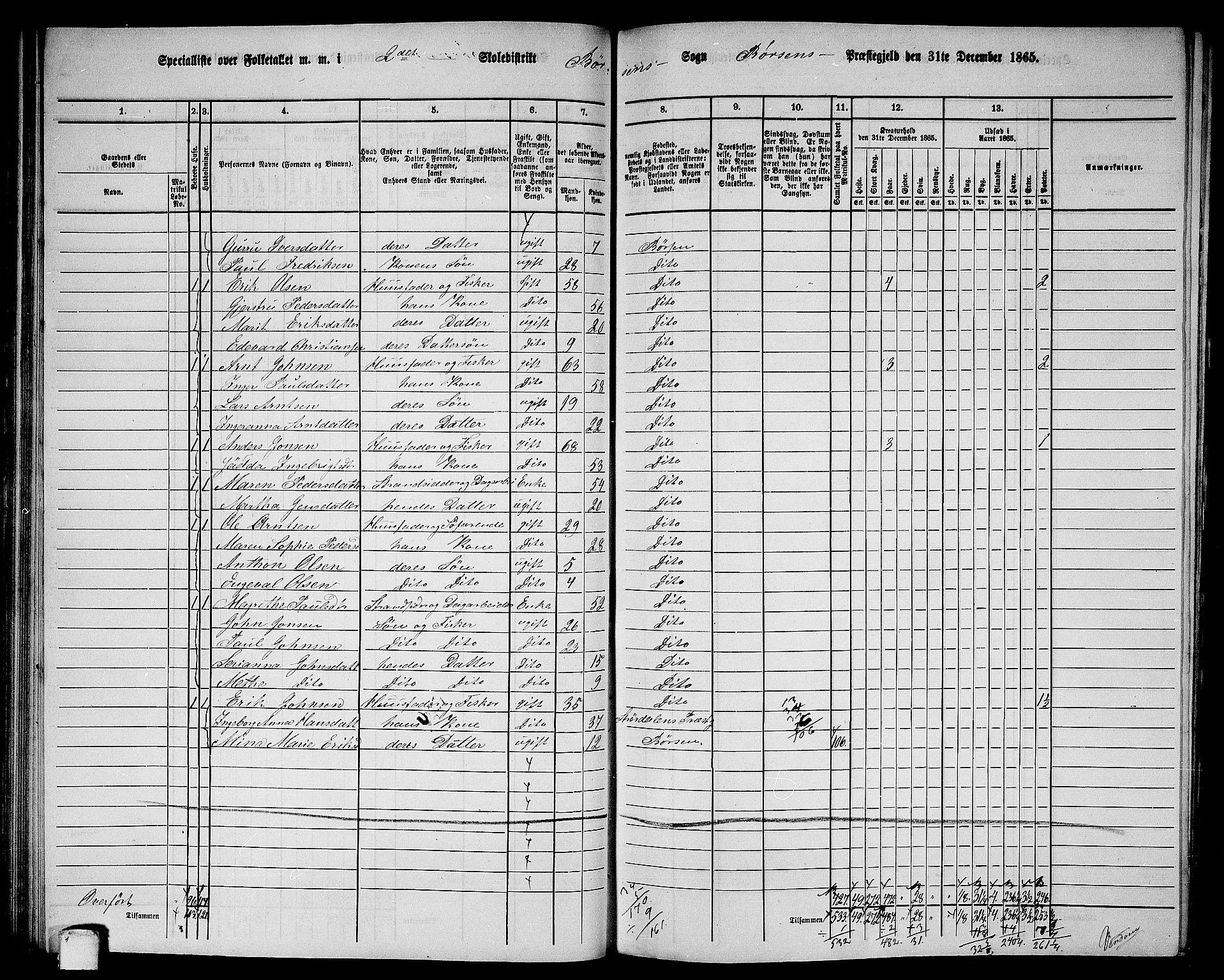 RA, 1865 census for Børsa, 1865, p. 50