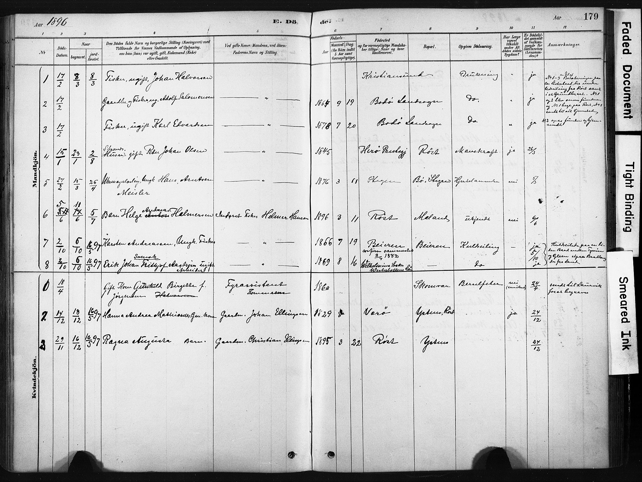 Ministerialprotokoller, klokkerbøker og fødselsregistre - Nordland, AV/SAT-A-1459/808/L0128: Parish register (official) no. 808A01, 1880-1902, p. 179