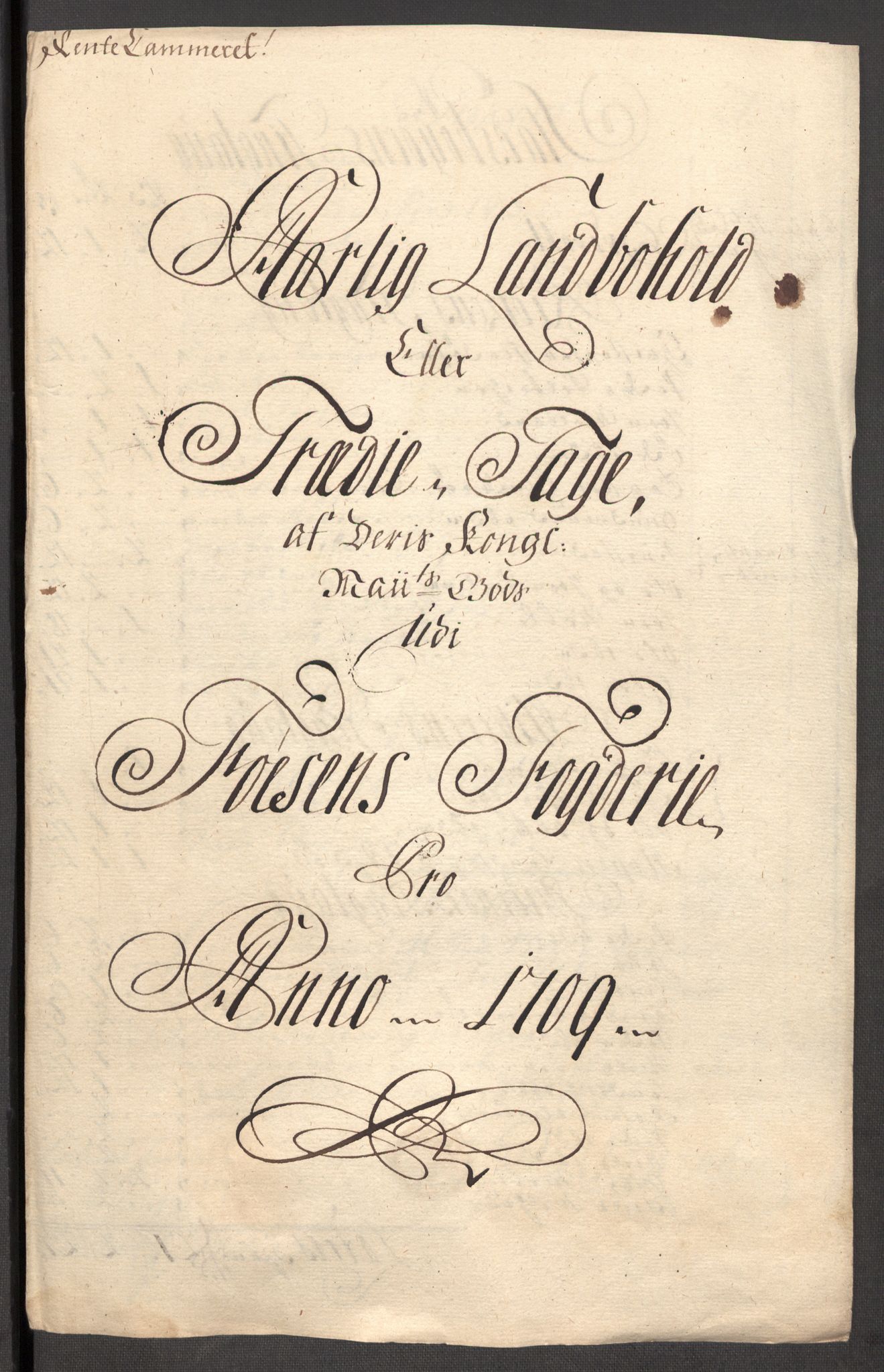 Rentekammeret inntil 1814, Reviderte regnskaper, Fogderegnskap, RA/EA-4092/R57/L3858: Fogderegnskap Fosen, 1708-1709, p. 315