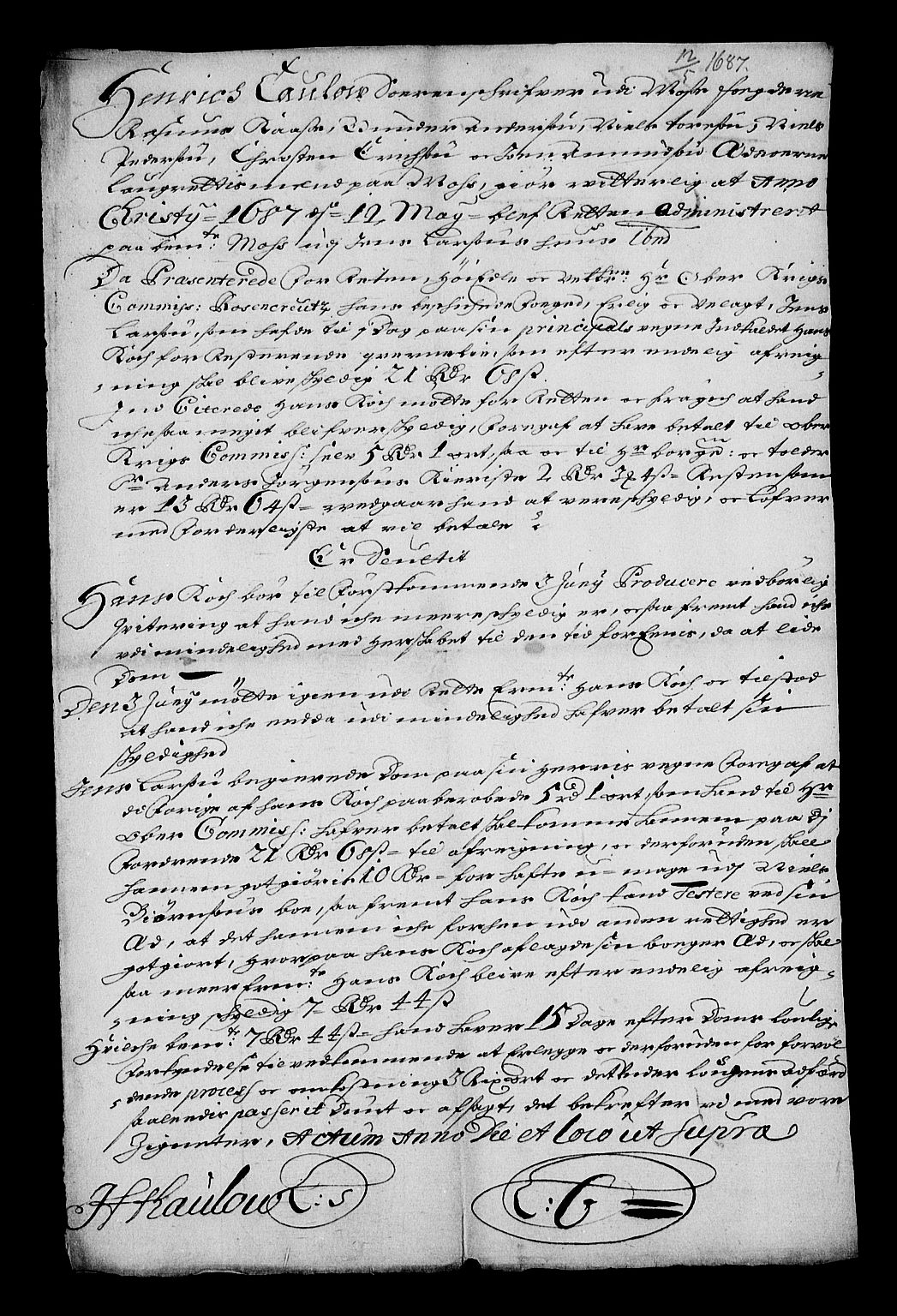 Stattholderembetet 1572-1771, RA/EA-2870/Af/L0002: Avskrifter av vedlegg til originale supplikker, nummerert i samsvar med supplikkbøkene, 1687-1689, p. 51