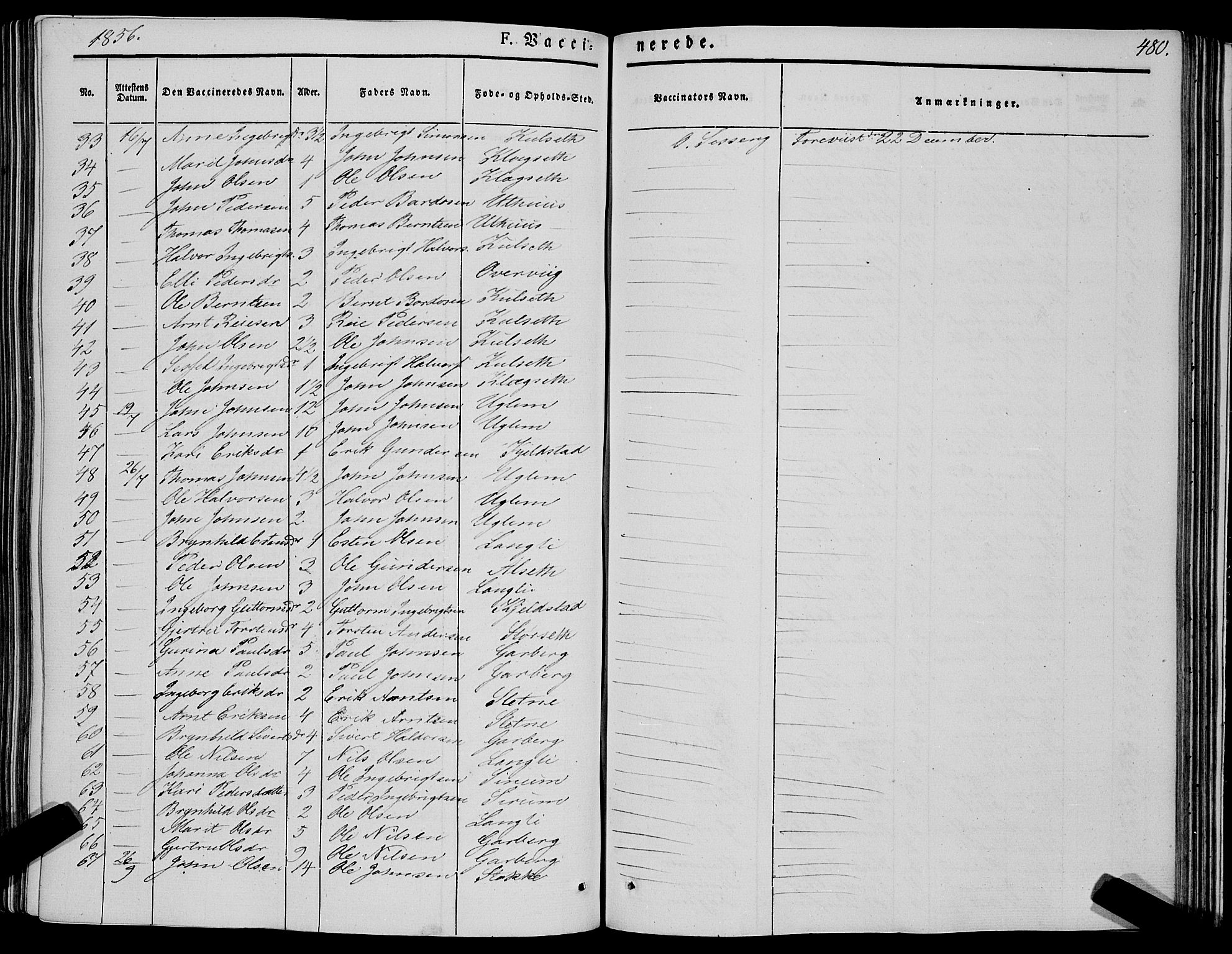 Ministerialprotokoller, klokkerbøker og fødselsregistre - Sør-Trøndelag, SAT/A-1456/695/L1145: Parish register (official) no. 695A06 /1, 1843-1859, p. 480
