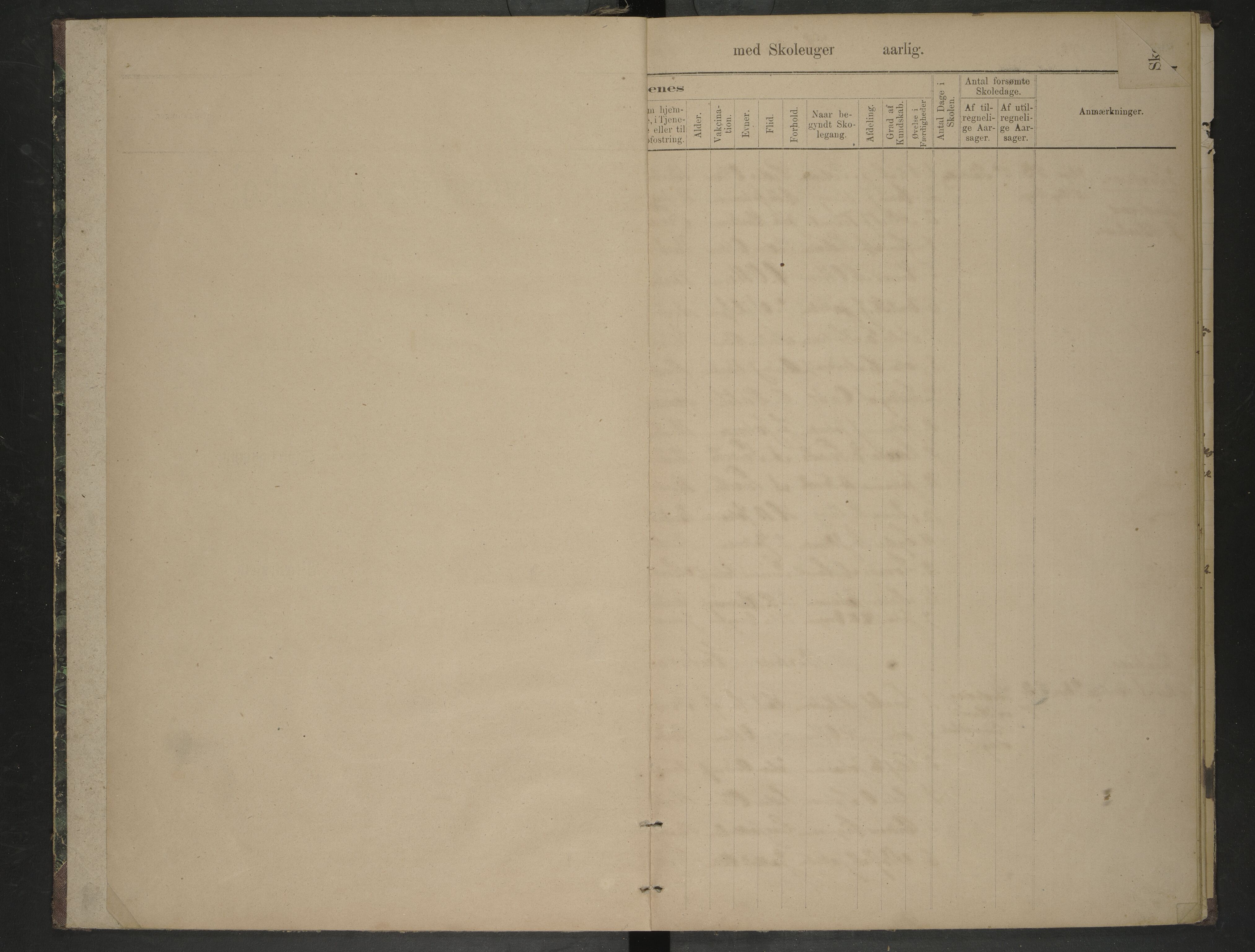 Bodin kommune. Ymse skolekretser/skoler, AIN/K-18431.510.12/F/Fa/L0053: Oversikts protokoll. Bertnes, Innstranden, Støver, Vallestranden, 1878-1883