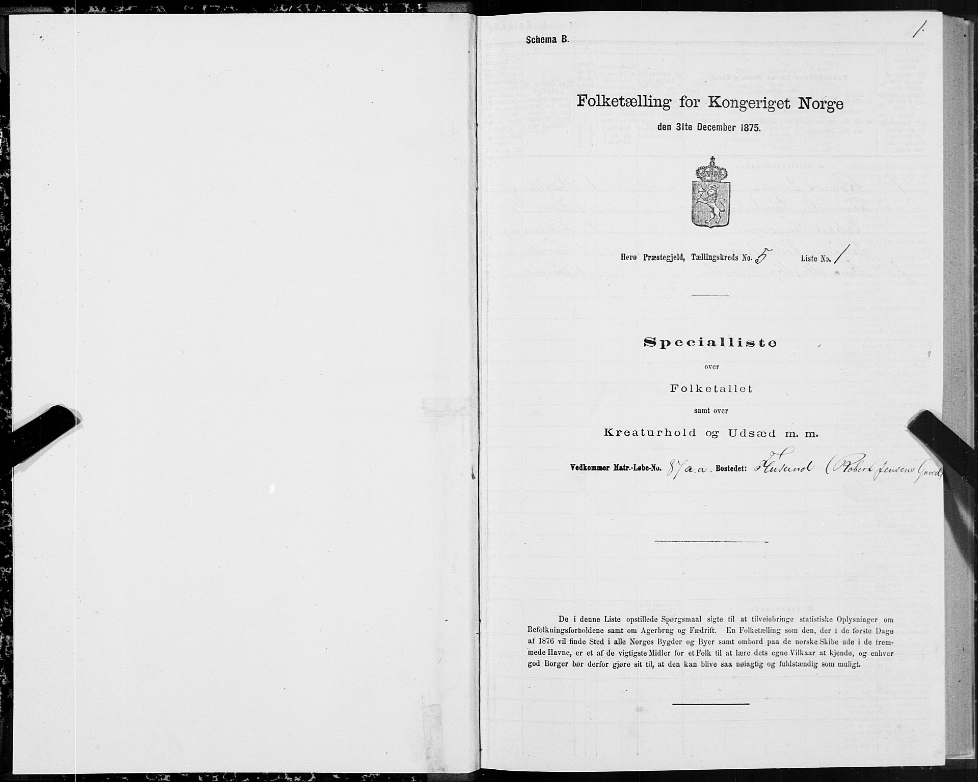 SAT, 1875 census for 1515P Herøy, 1875, p. 3001