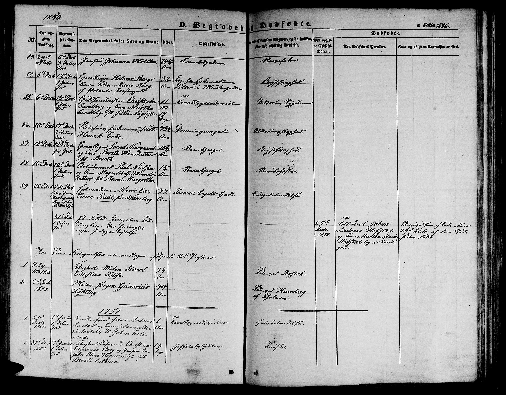 Ministerialprotokoller, klokkerbøker og fødselsregistre - Sør-Trøndelag, SAT/A-1456/602/L0137: Parish register (copy) no. 602C05, 1846-1856, p. 286