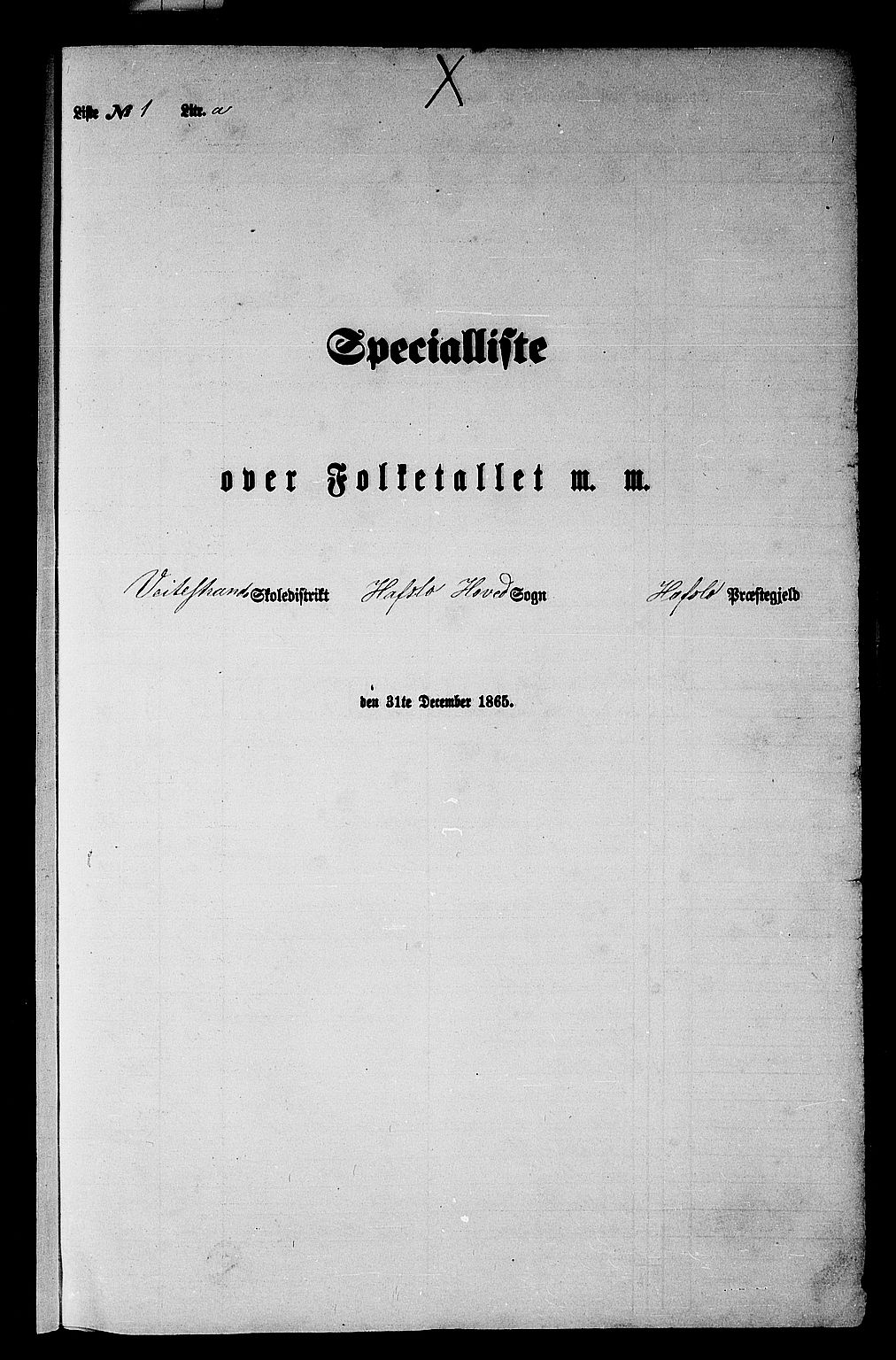 RA, 1865 census for Hafslo, 1865, p. 9