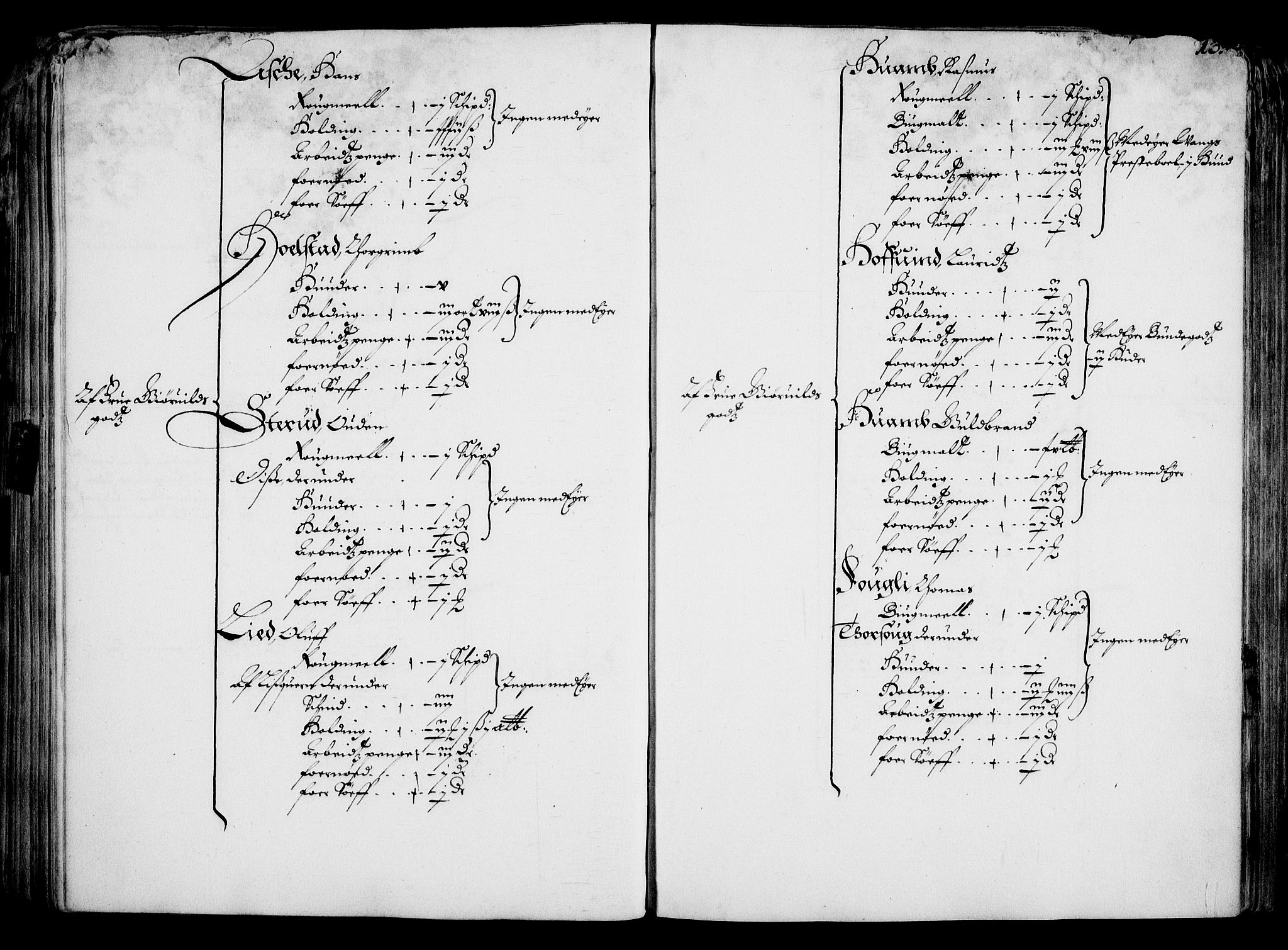 Rentekammeret inntil 1814, Realistisk ordnet avdeling, AV/RA-EA-4070/On/L0001/0001: Statens gods / [Jj 1]: Jordebok over Hannibal Sehesteds gods, 1651, p. 125