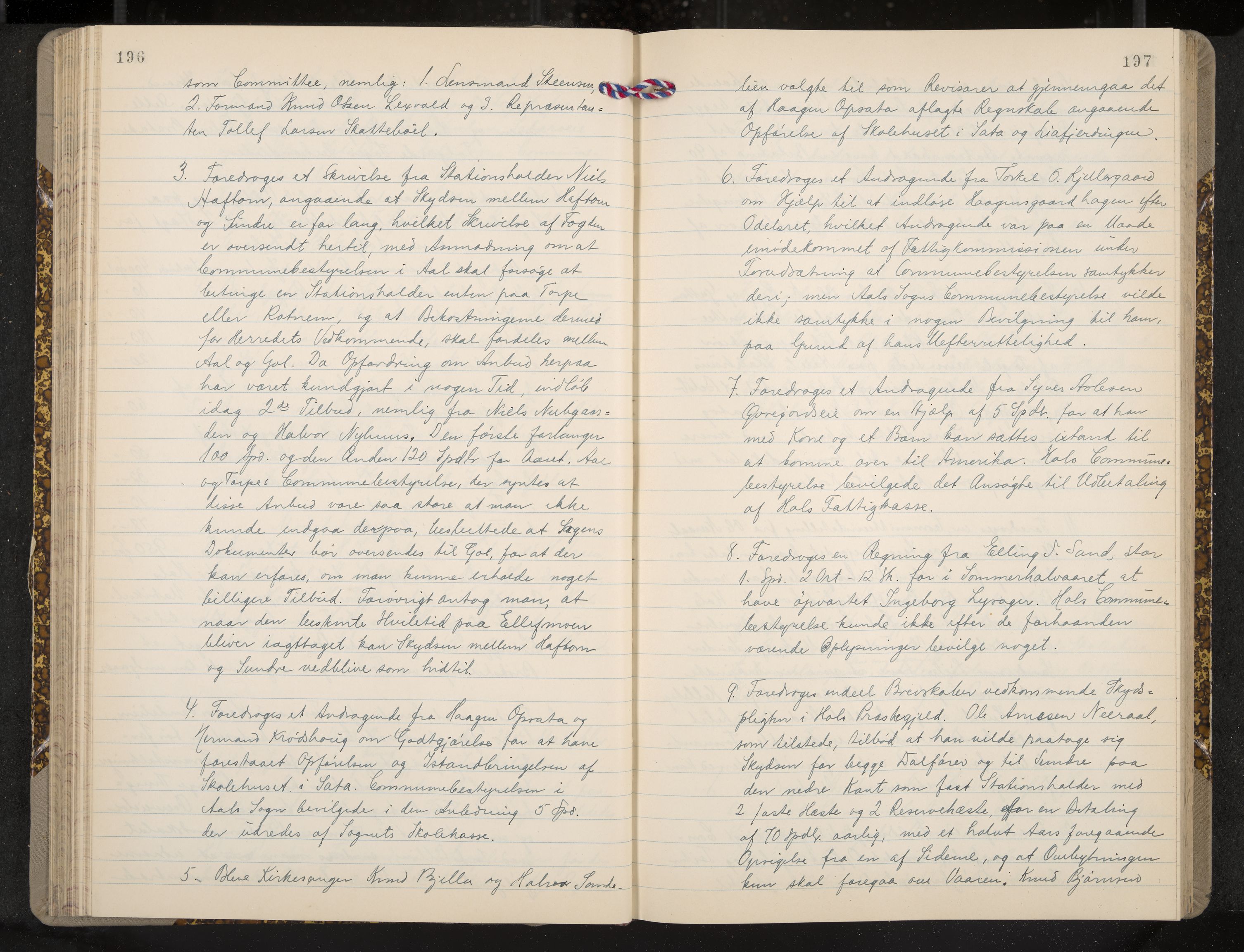 Ål formannskap og sentraladministrasjon, IKAK/0619021/A/Aa/L0003: Utskrift av møtebok, 1864-1880, p. 196-197