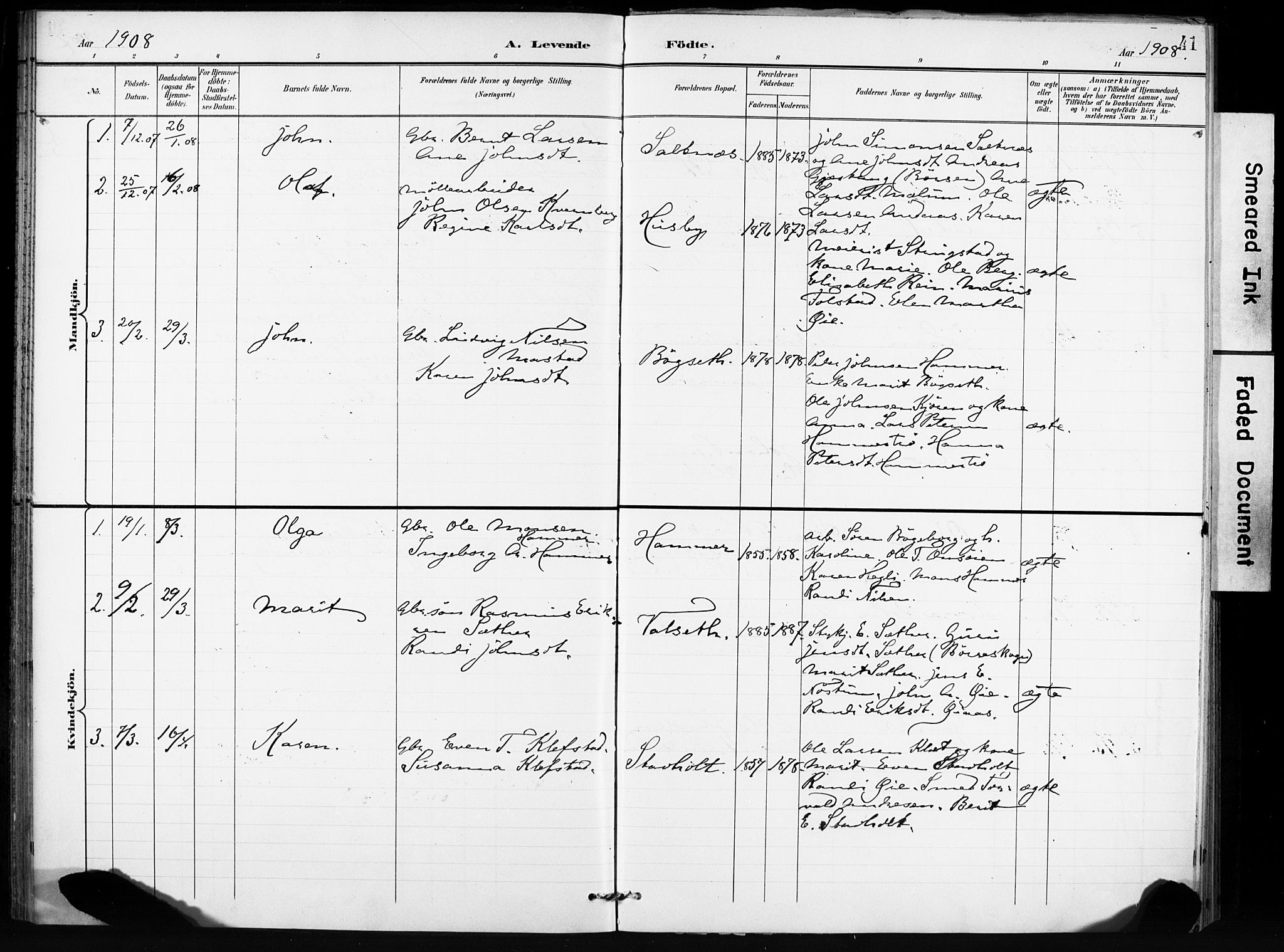 Ministerialprotokoller, klokkerbøker og fødselsregistre - Sør-Trøndelag, AV/SAT-A-1456/666/L0787: Parish register (official) no. 666A05, 1895-1908, p. 41