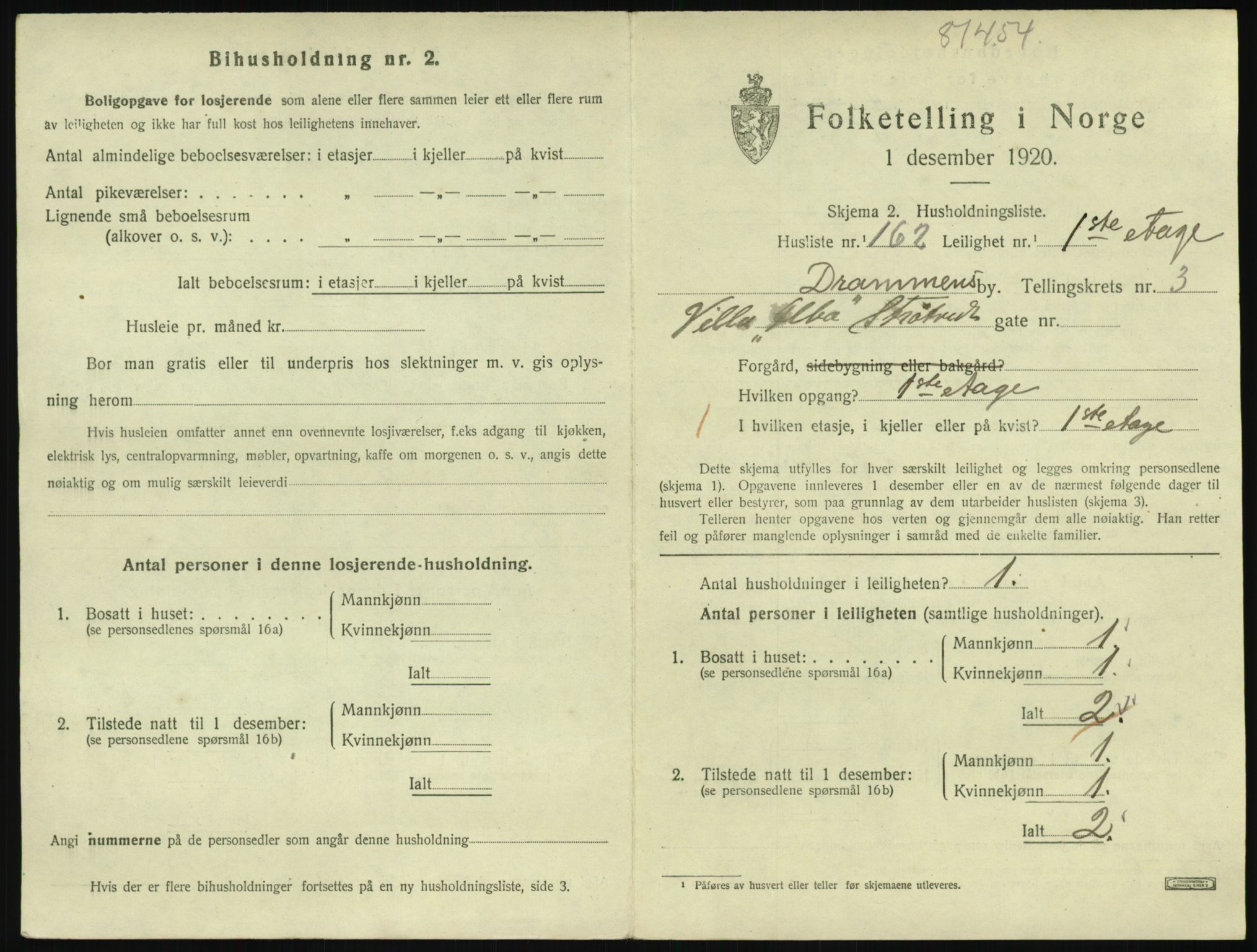 SAKO, 1920 census for Drammen, 1920, p. 9031