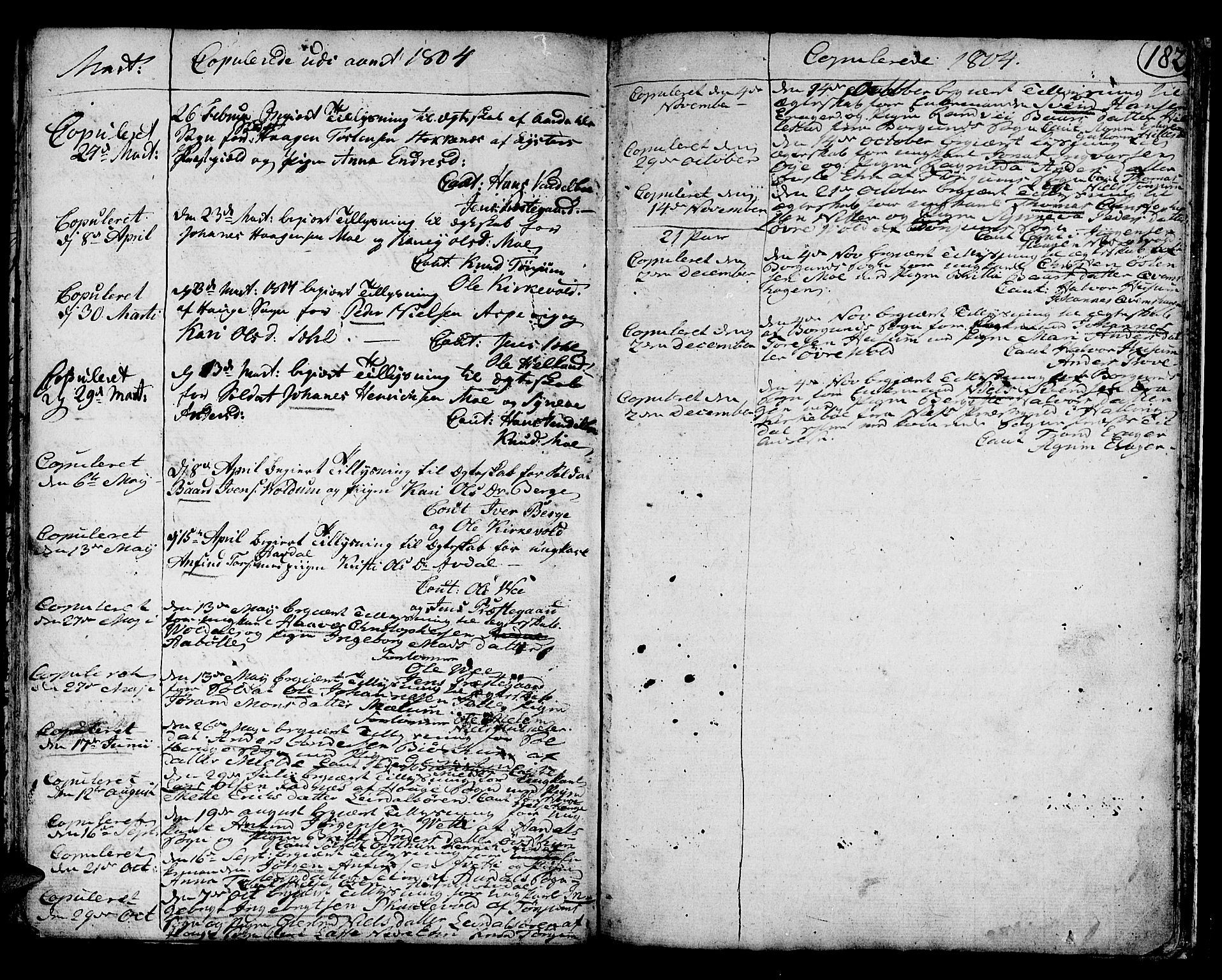 Lærdal sokneprestembete, SAB/A-81201: Parish register (official) no. A 3, 1783-1804, p. 182