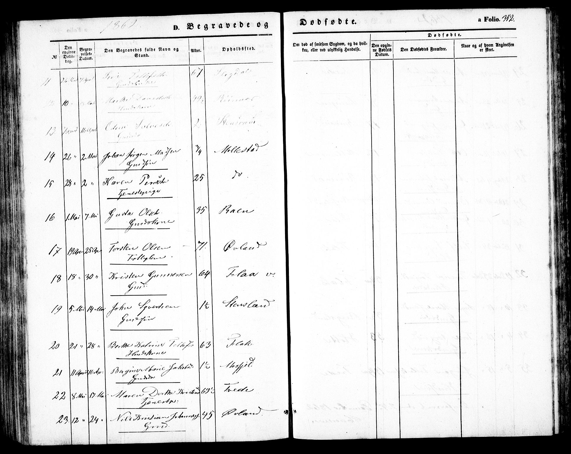 Birkenes sokneprestkontor, AV/SAK-1111-0004/F/Fb/L0002: Parish register (copy) no. B 2, 1849-1876, p. 352