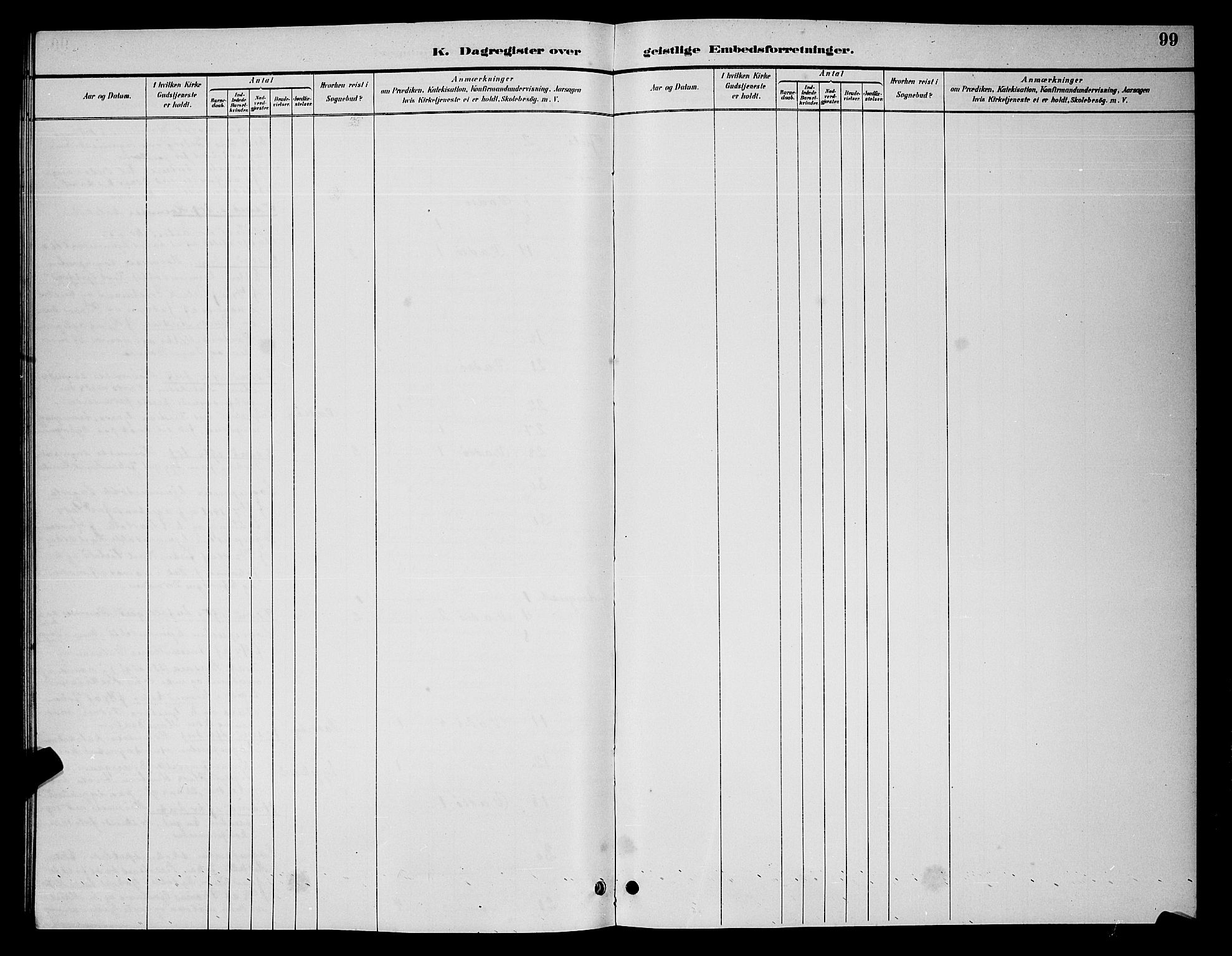 Vadsø sokneprestkontor, SATØ/S-1325/H/Hb/L0005klokker: Parish register (copy) no. 5, 1885-1901, p. 99